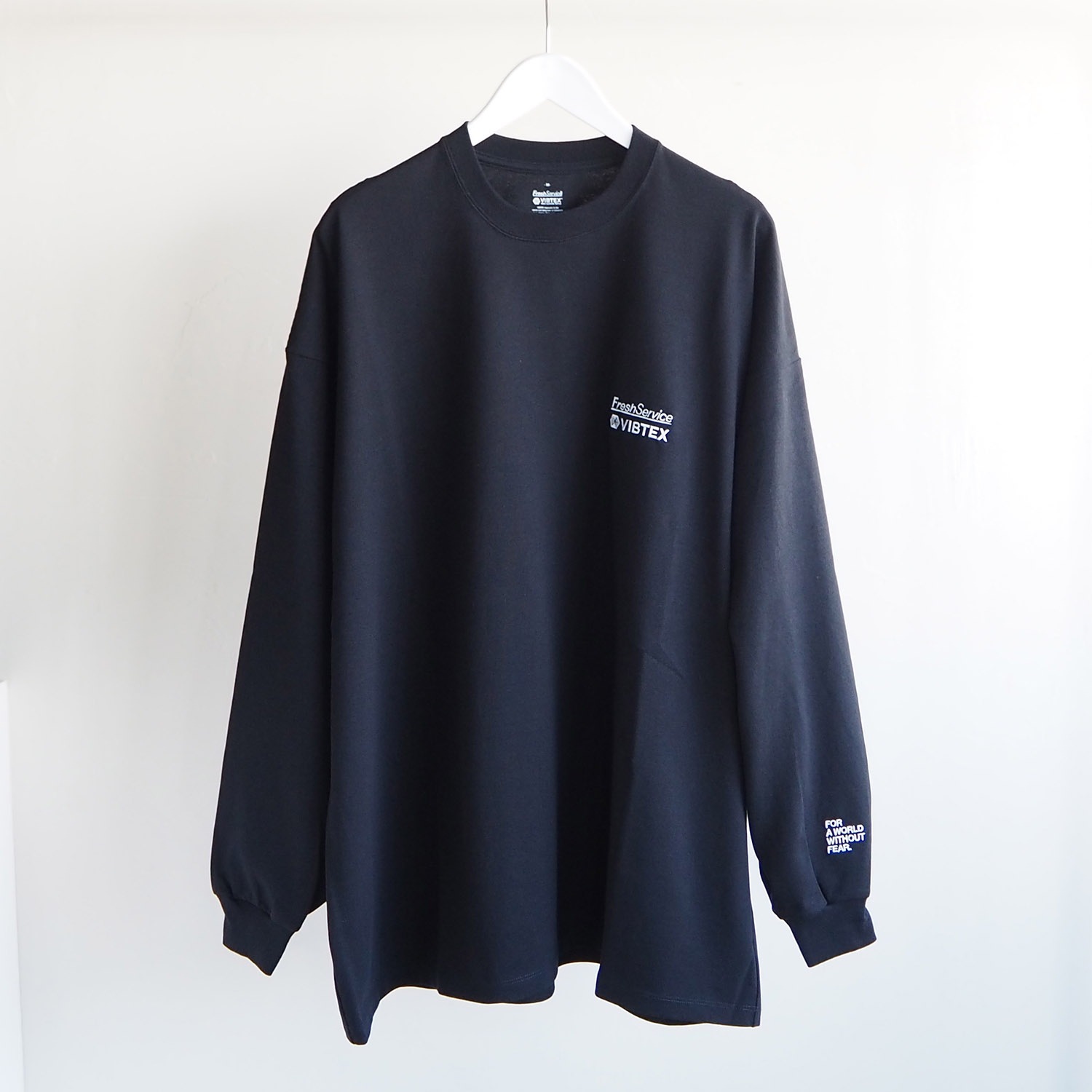 VIBTEX for FreshService ビブテックスフォーフレッシュサービス L/S CREW NECK TEE クルーネックロングスリーブTシャツ ブラック