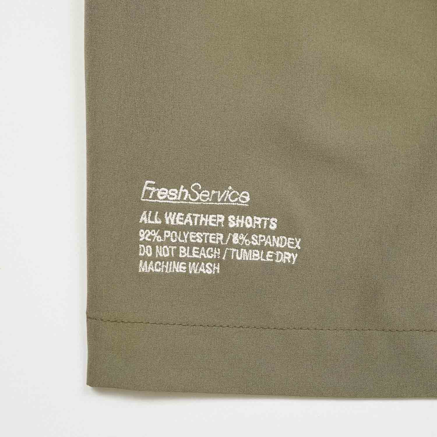 FreshService フレッシュサービス ALL WEATHER SHORTS オールウェザーショーツ カーキ