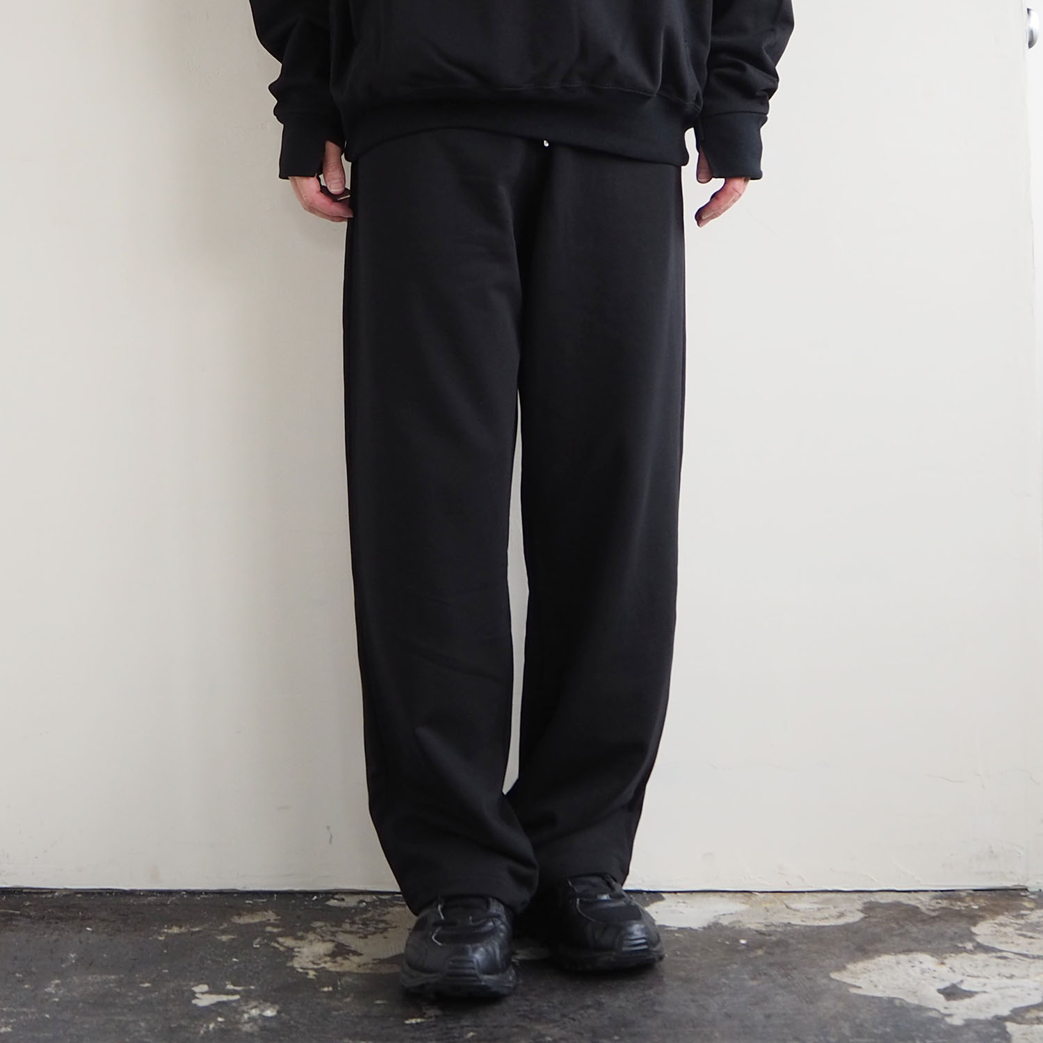 no. ナンバー SWEAT TAPERED TROUSER スウェットテーパードトラウザー ブラック