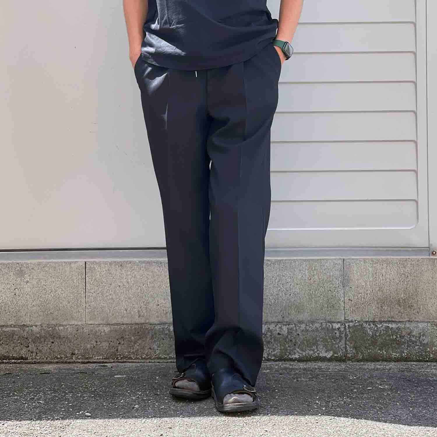 FANTASTICDAYS MENS ファンタスティックデイズ メンズ EASYTAPERED ワンタックイージースラックス ブラック