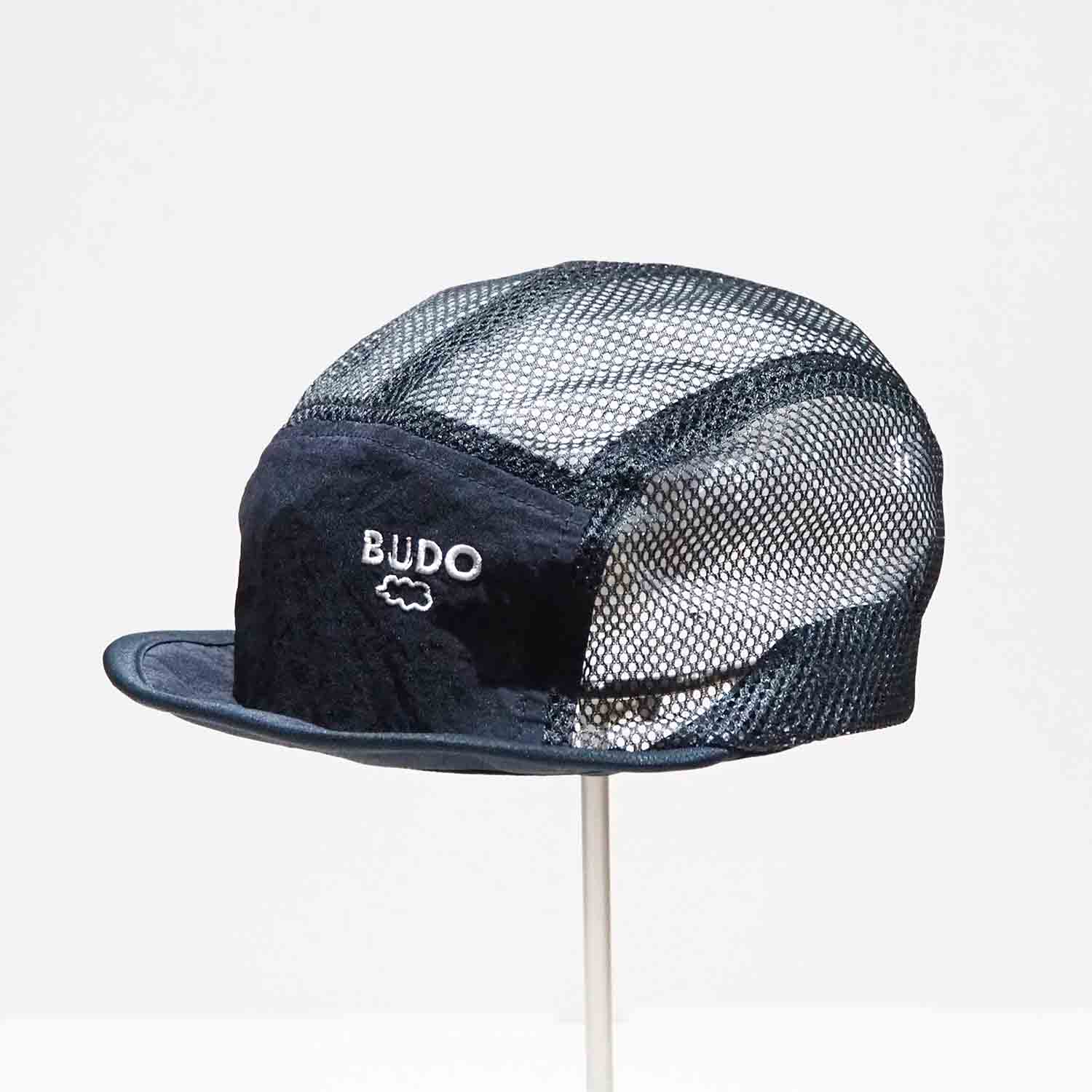 BUDO ブドー SHORT BRIM DRY MESH CAP ショートブリムドライメッシュキャップ BLACK×BLACK