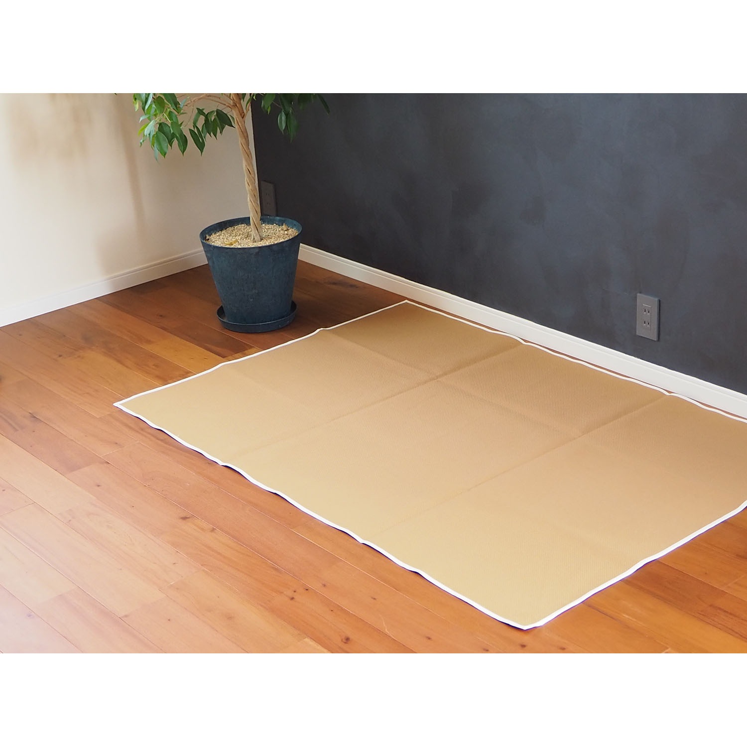 Cabas キャバ Multi rug Square マルチラグ スクエア ブラウン×ホワイト