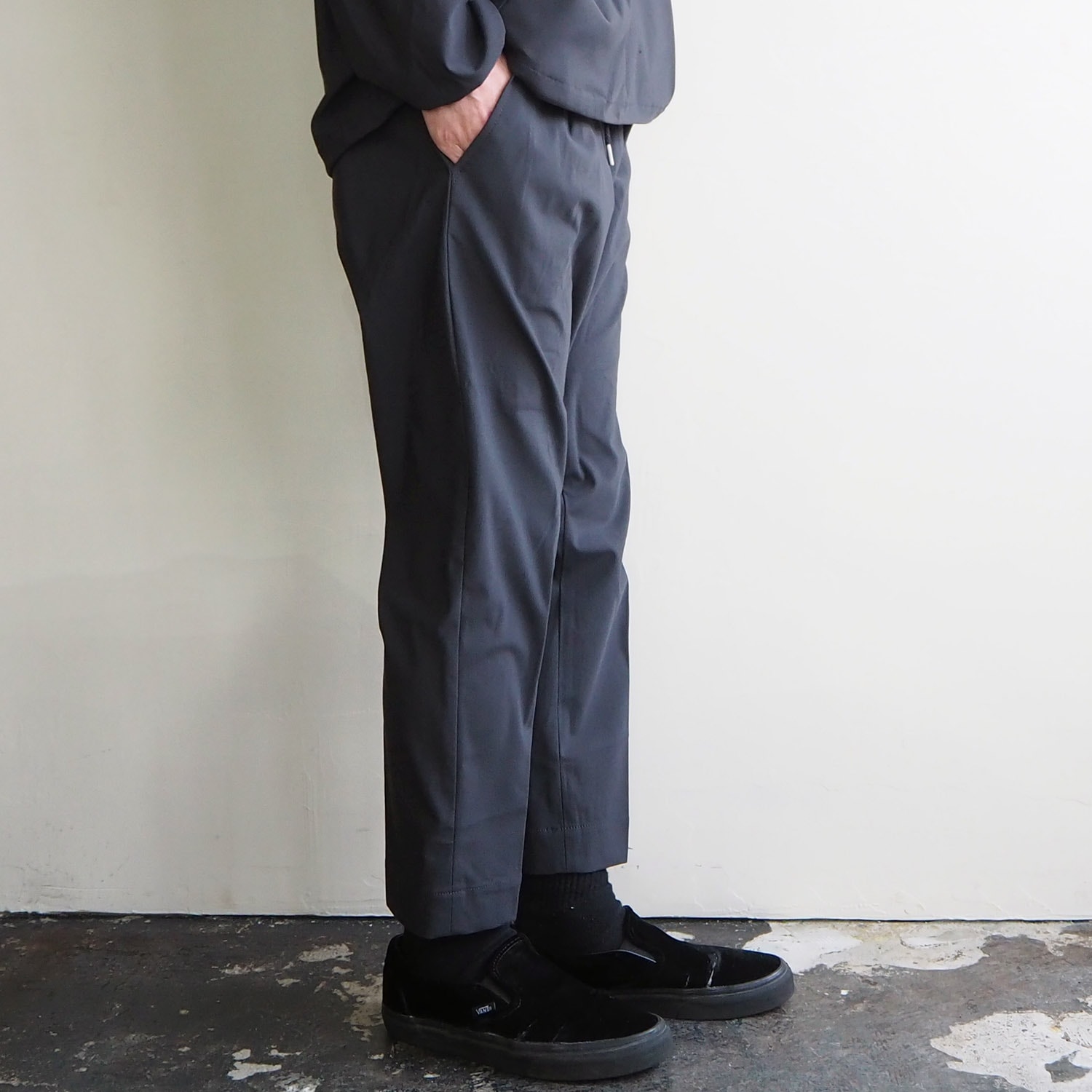 melple メイプル Tomcat One Tuck Relax Pants トムキャットリラックスパンツ チャコール
