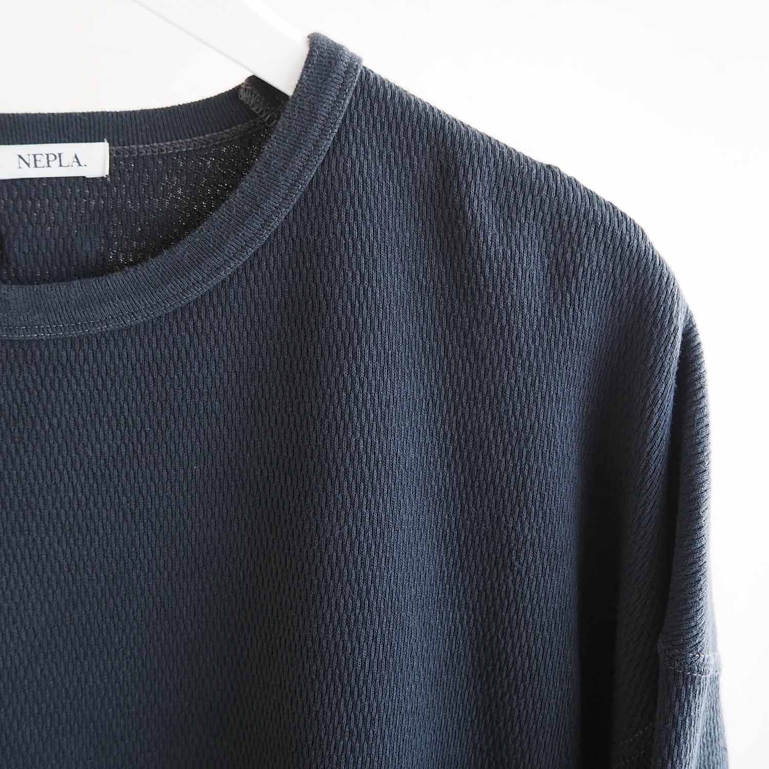 NEPLA. ネプラ MENS メンズ FISH-TAIL PULLOVER フィッシュテールサーマルカットソー ブラック