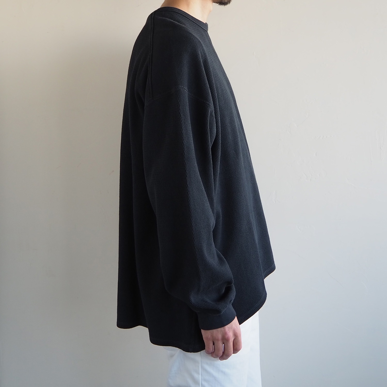 NEPLA. ネプラ MENS メンズ FISH-TAIL PULLOVER フィッシュテールサーマルカットソー ブラック