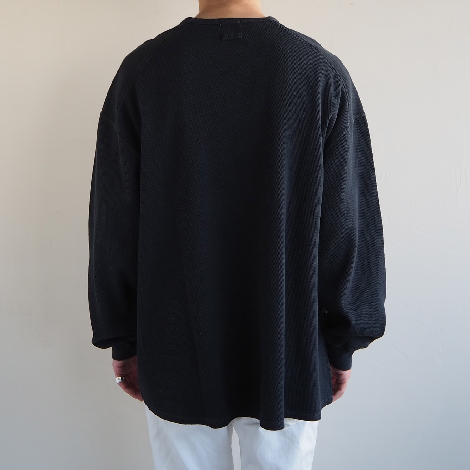 NEPLA. ネプラ MENS メンズ FISH-TAIL PULLOVER フィッシュテールサーマルカットソー ブラック