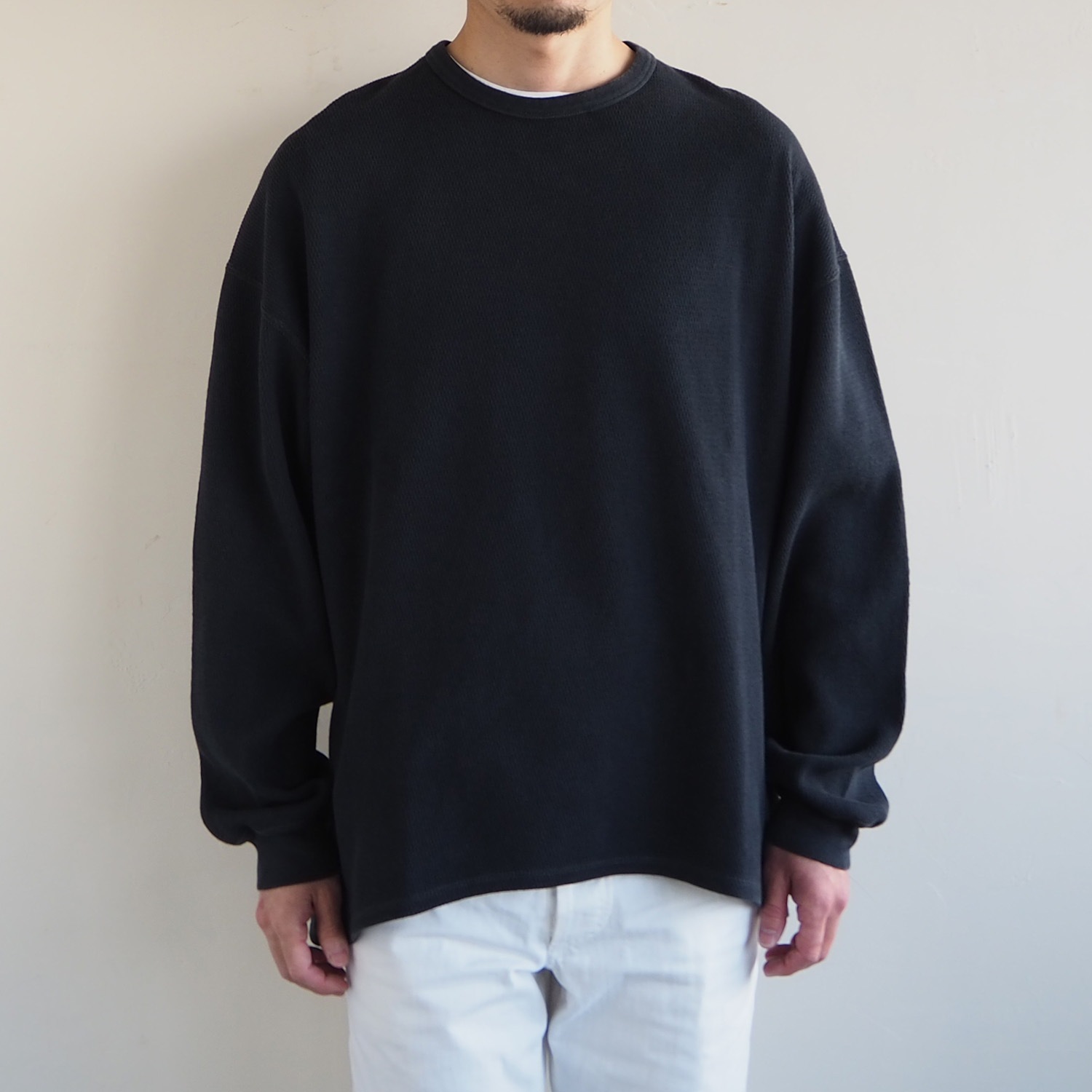 NEPLA. ネプラ MENS メンズ FISH-TAIL PULLOVER フィッシュテールサーマルカットソー ブラック