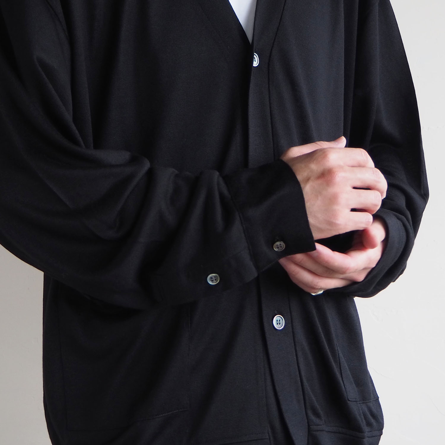 no. ナンバー HIGH GAUGE V NECK CARDIGAN ハイゲージVネックカーディガン ブラック