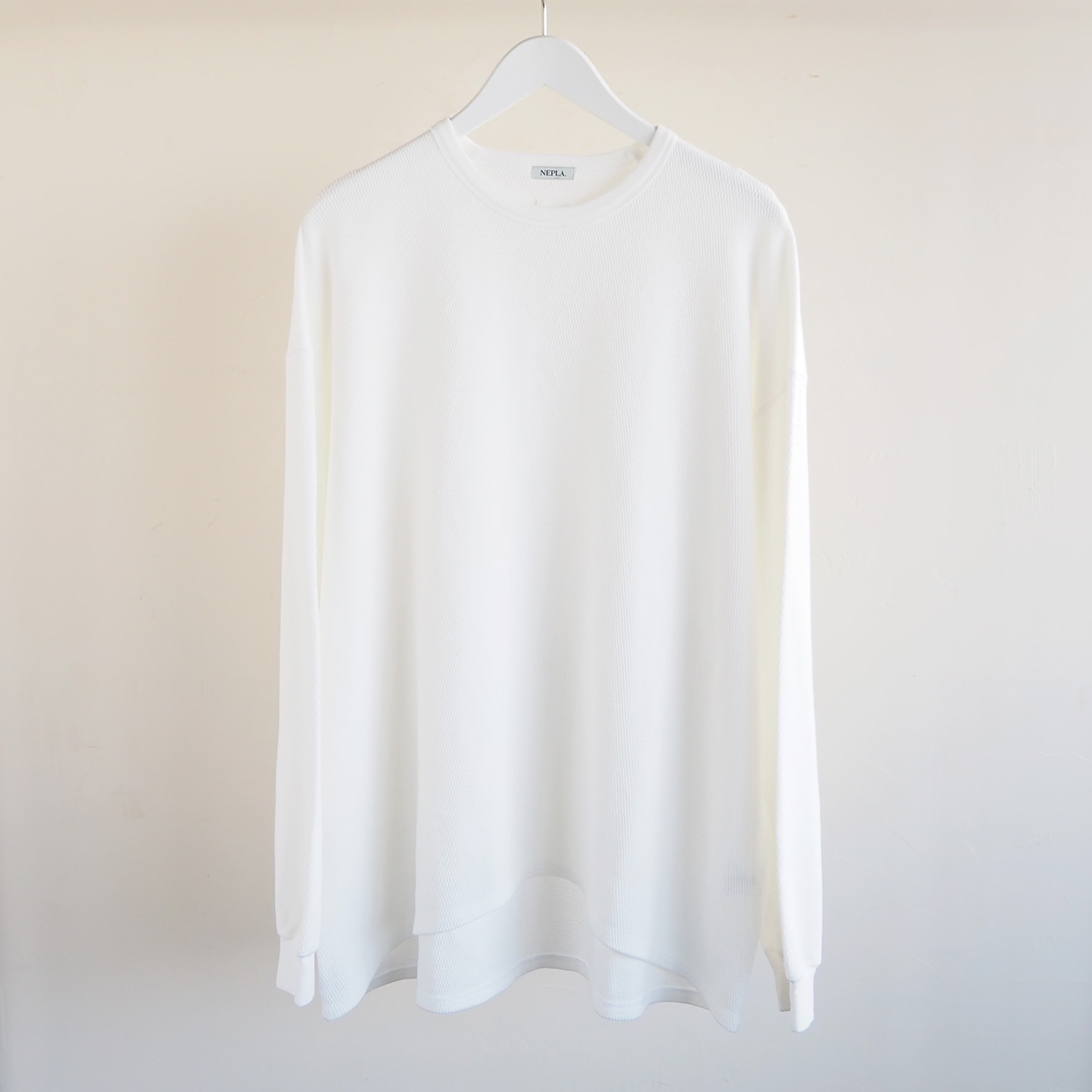 NEPLA. ネプラ MENS メンズ FISH-TAIL PULLOVER フィッシュテールサーマルカットソー ホワイト