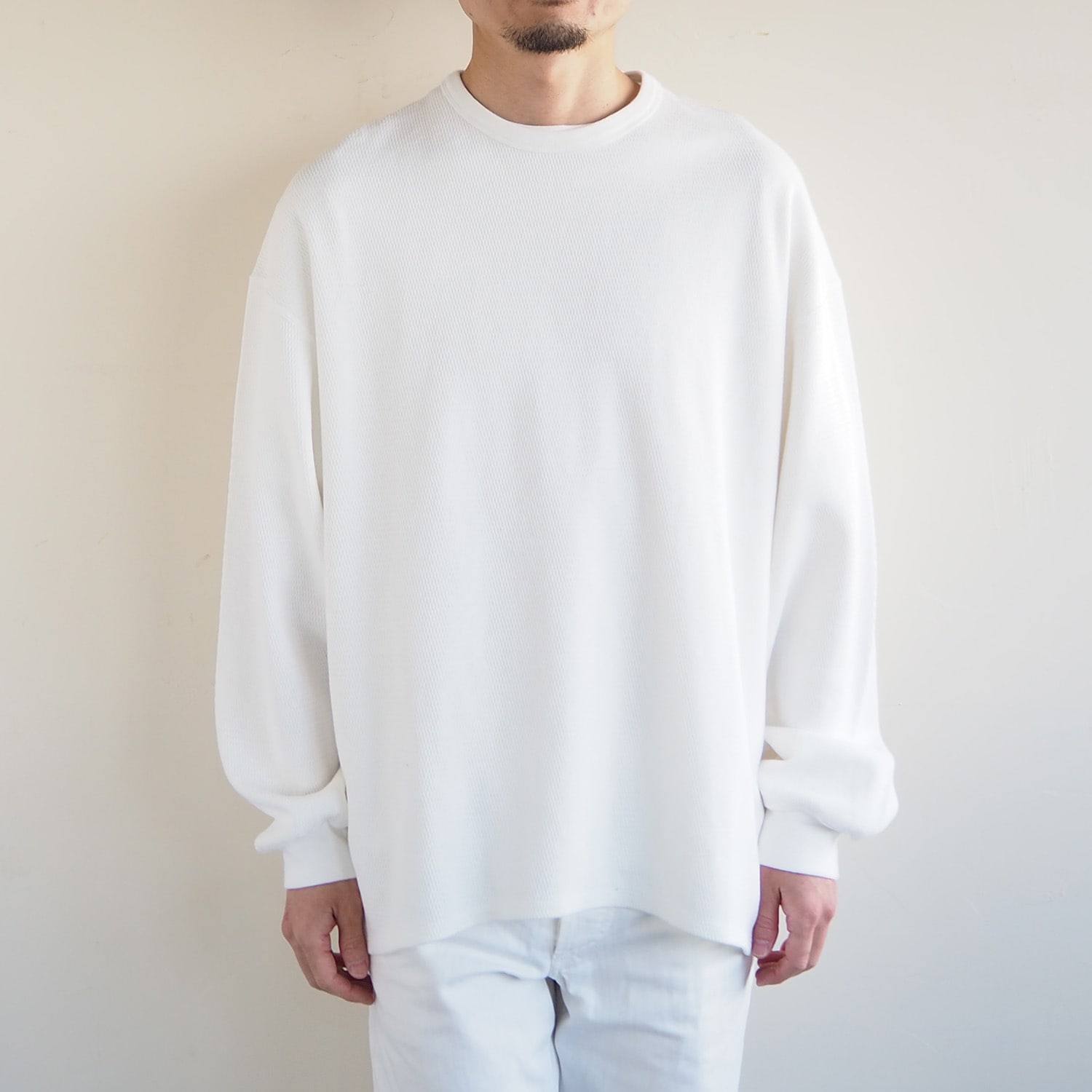 NEPLA. ネプラ MENS メンズ FISH-TAIL PULLOVER フィッシュテールサーマルカットソー ホワイト