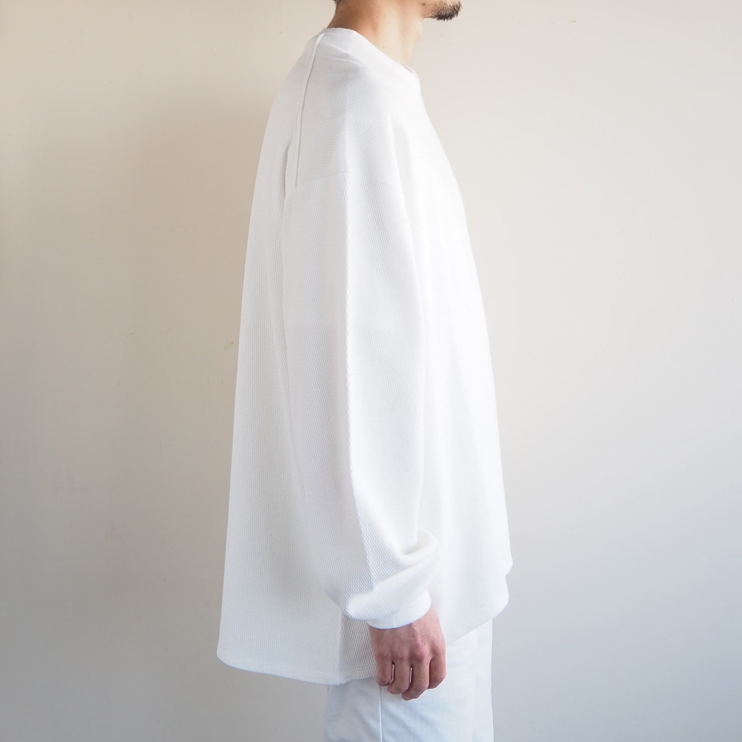 NEPLA. ネプラ MENS メンズ FISH-TAIL PULLOVER フィッシュテールサーマルカットソー ホワイト