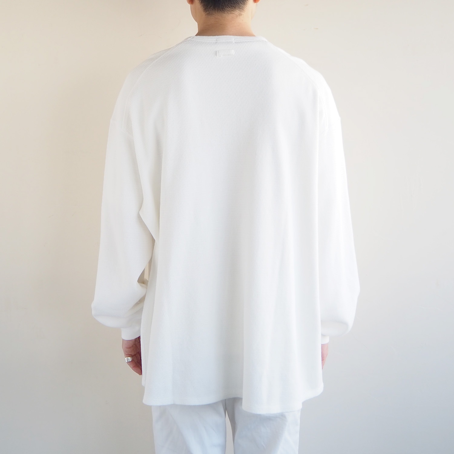 NEPLA. ネプラ MENS メンズ FISH-TAIL PULLOVER フィッシュテールサーマルカットソー ホワイト