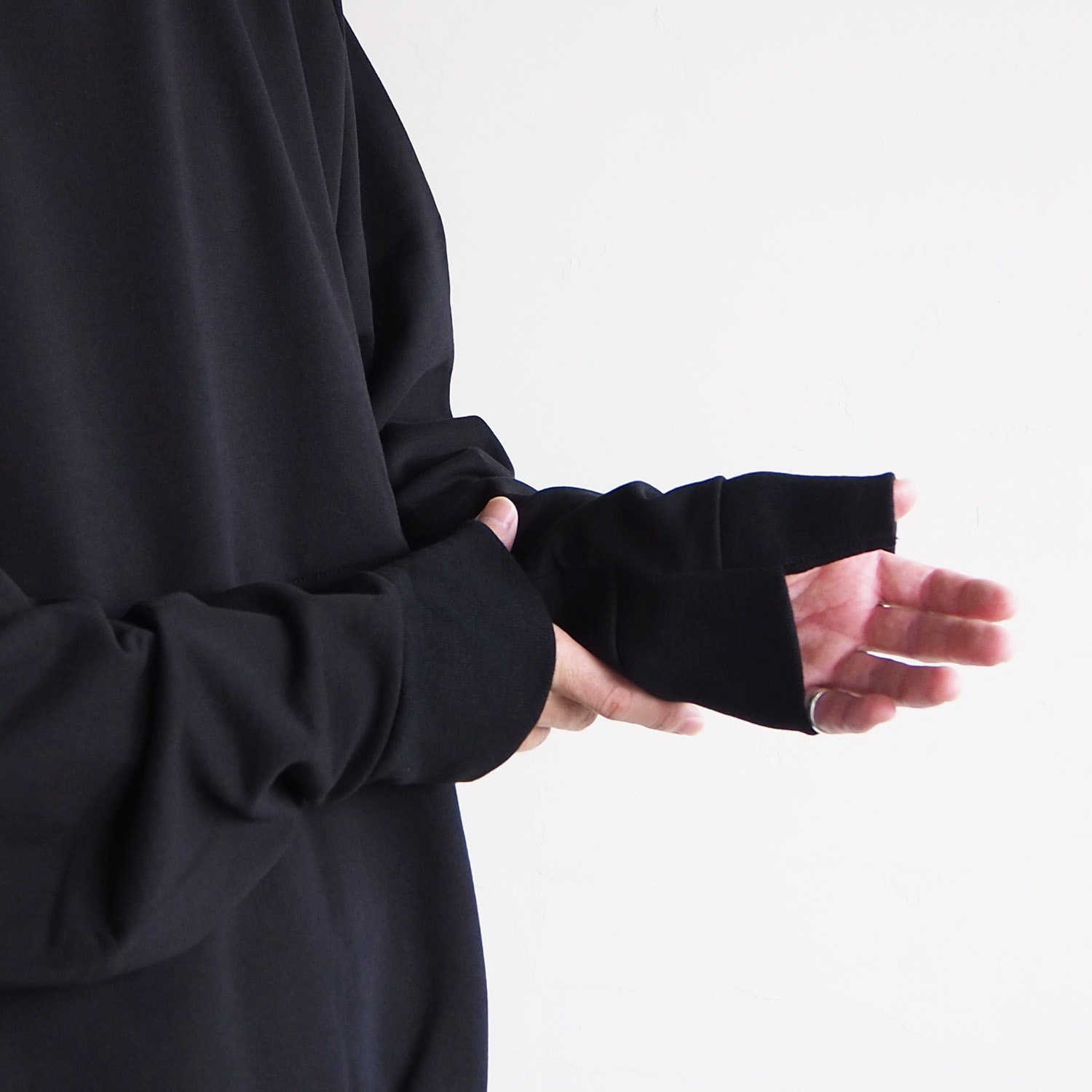 no. ナンバー DOUBLE COLLAR NECK SWEAT ダブルカラーネックスウェット ブラック