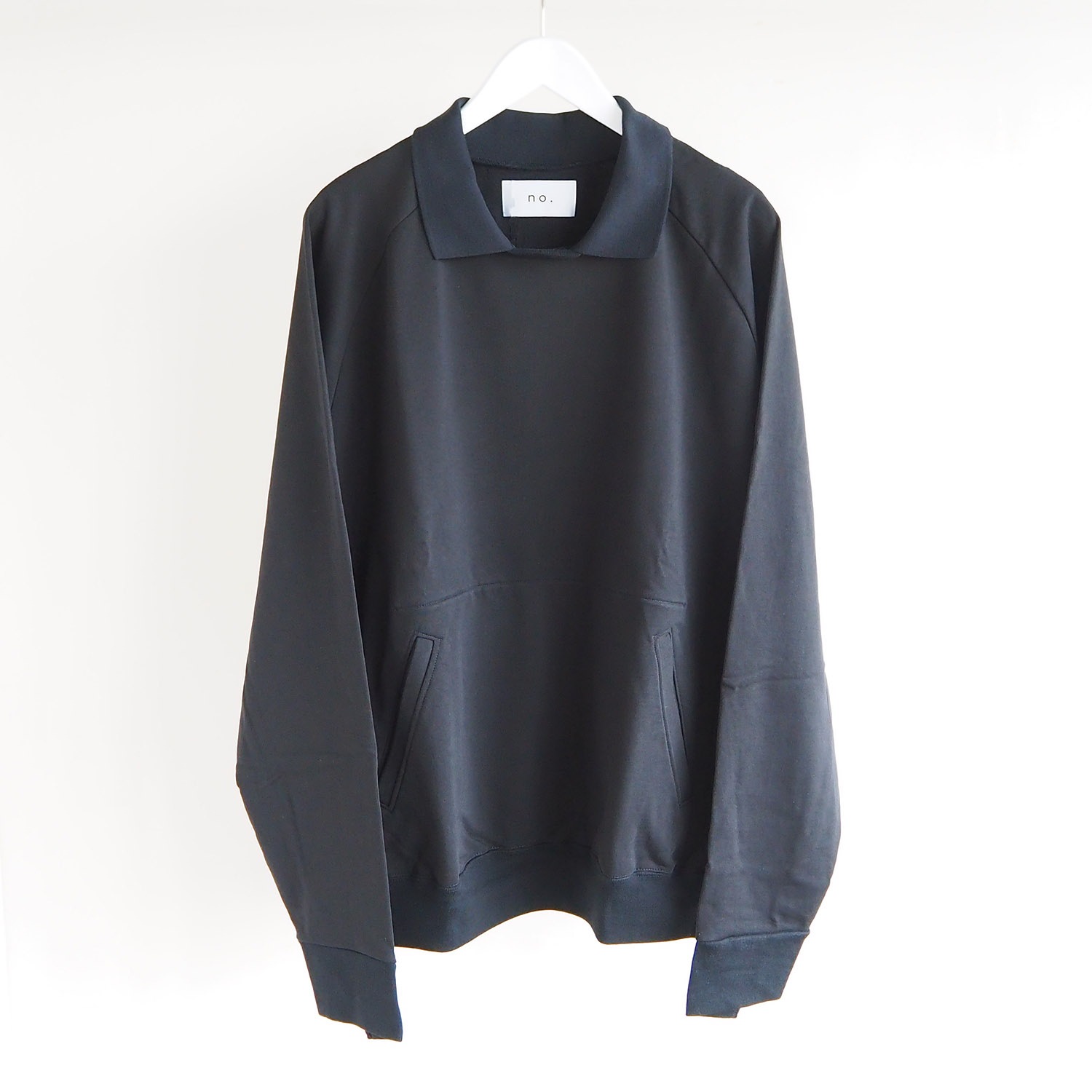 no. ナンバー DOUBLE COLLAR NECK SWEAT ダブルカラーネックスウェット ブラック