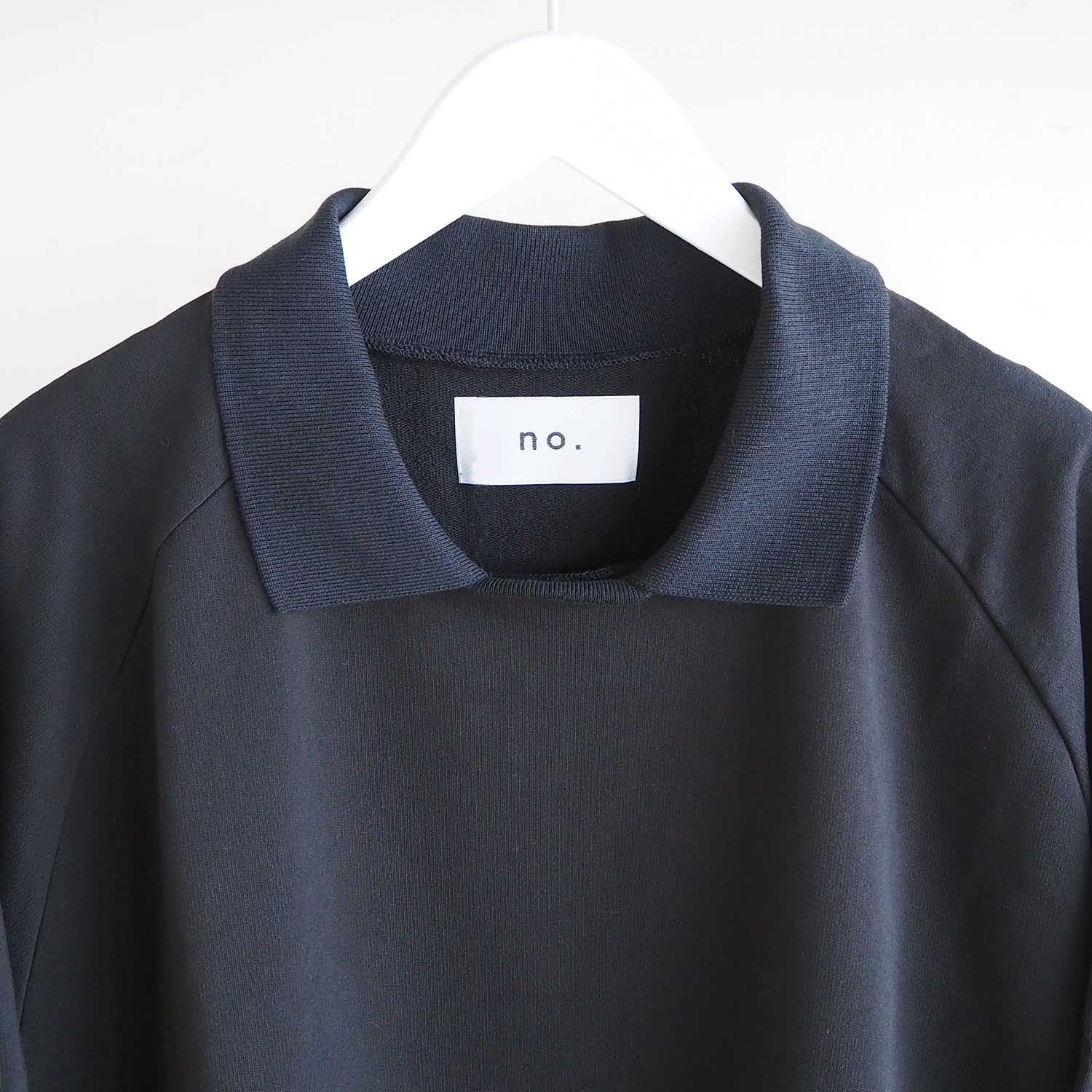 no. ナンバー DOUBLE COLLAR NECK SWEAT ダブルカラーネックスウェット ブラック