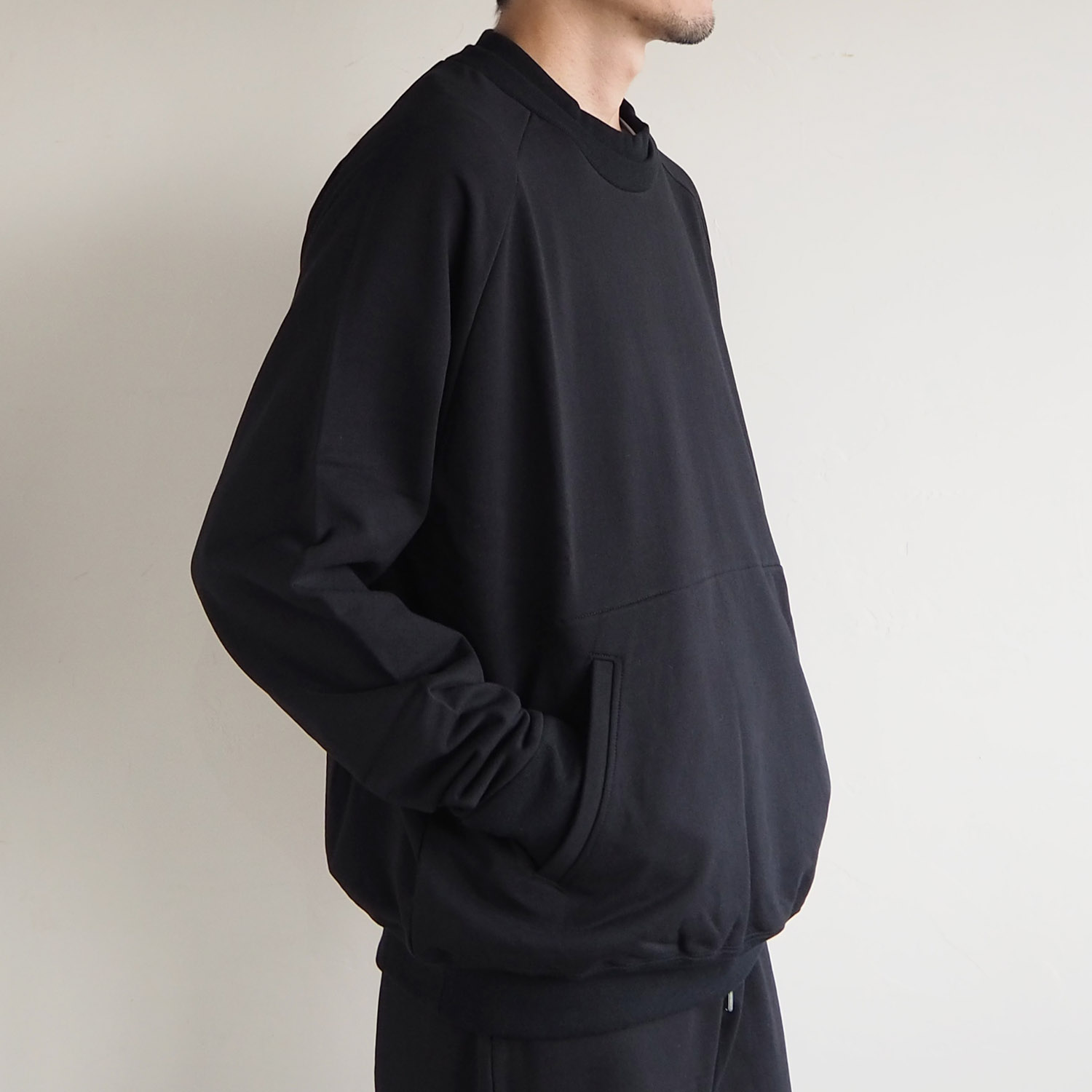 no. ナンバー DOUBLE CREW NECK SWEAT ダブルクルーネックスウェット ブラック