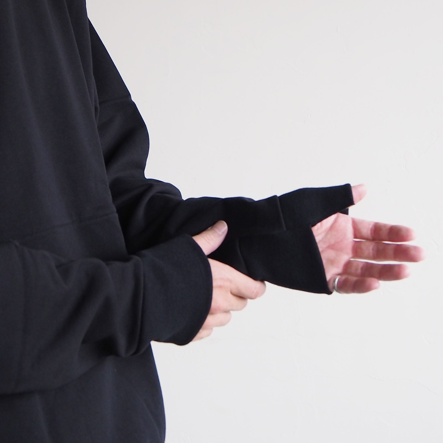 no. ナンバー DOUBLE CREW NECK SWEAT ダブルクルーネックスウェット ブラック