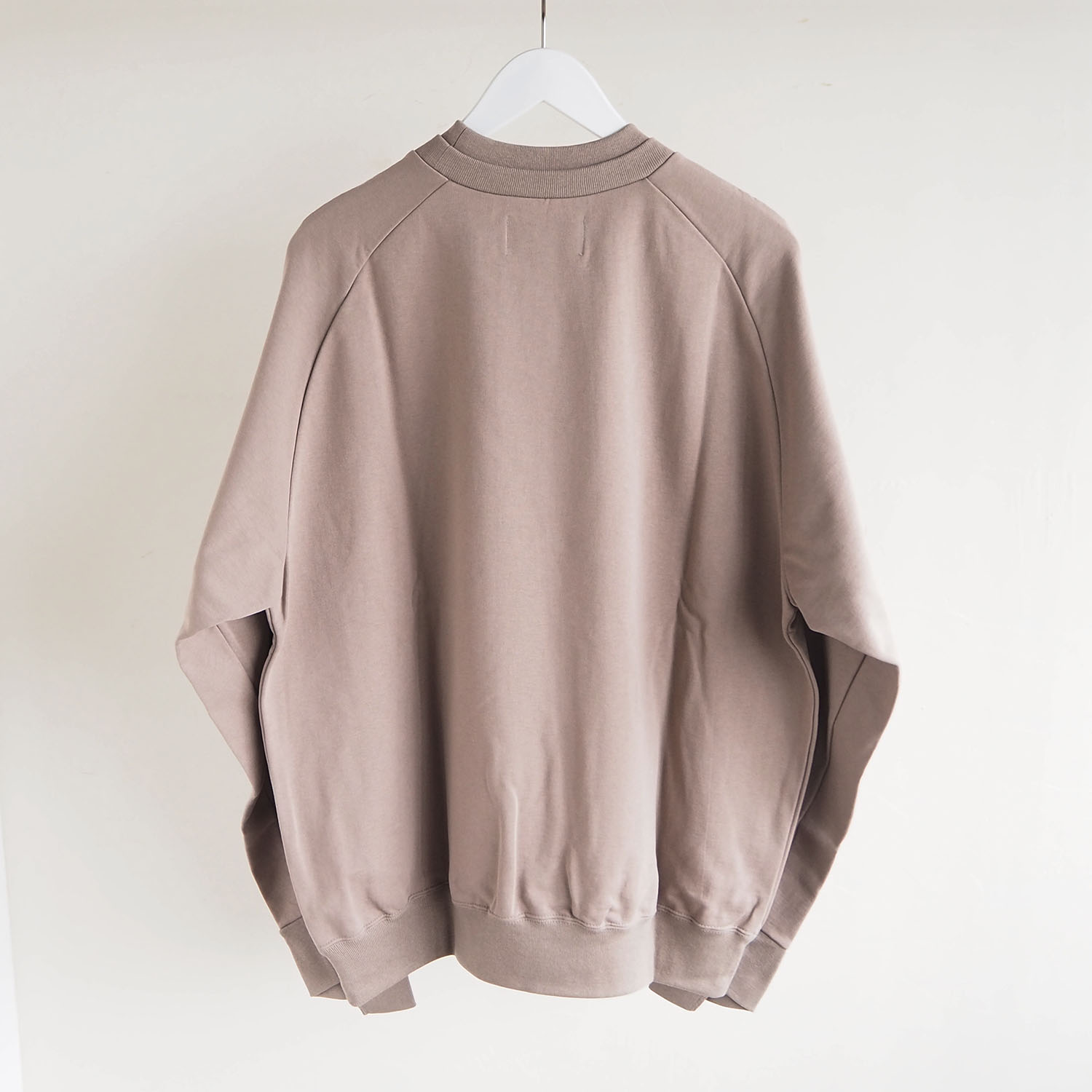 no. ナンバー DOUBLE CREW NECK SWEAT ダブルクルーネックスウェット ベージュ