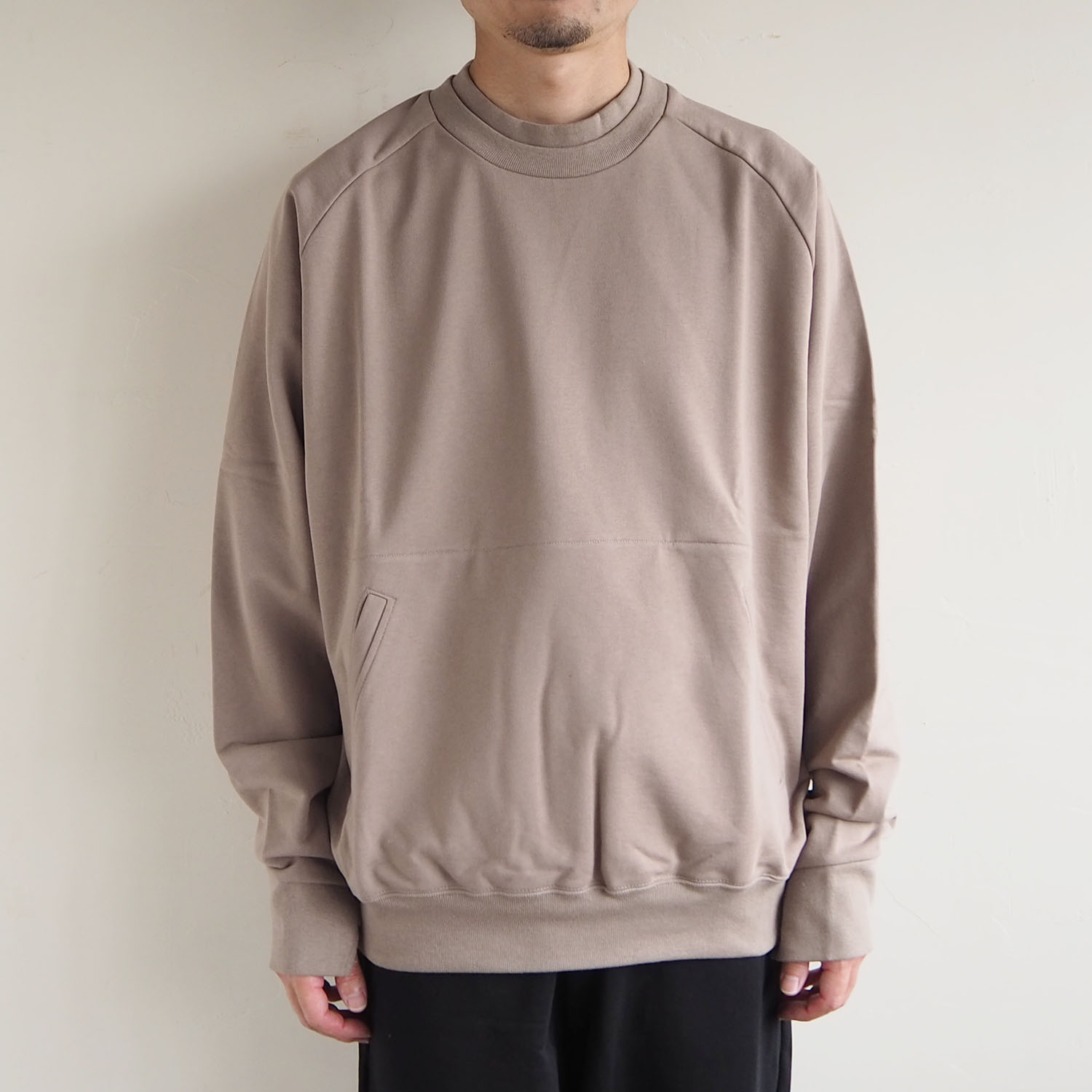 no. ナンバー DOUBLE CREW NECK SWEAT ダブルクルーネックスウェット ベージュ