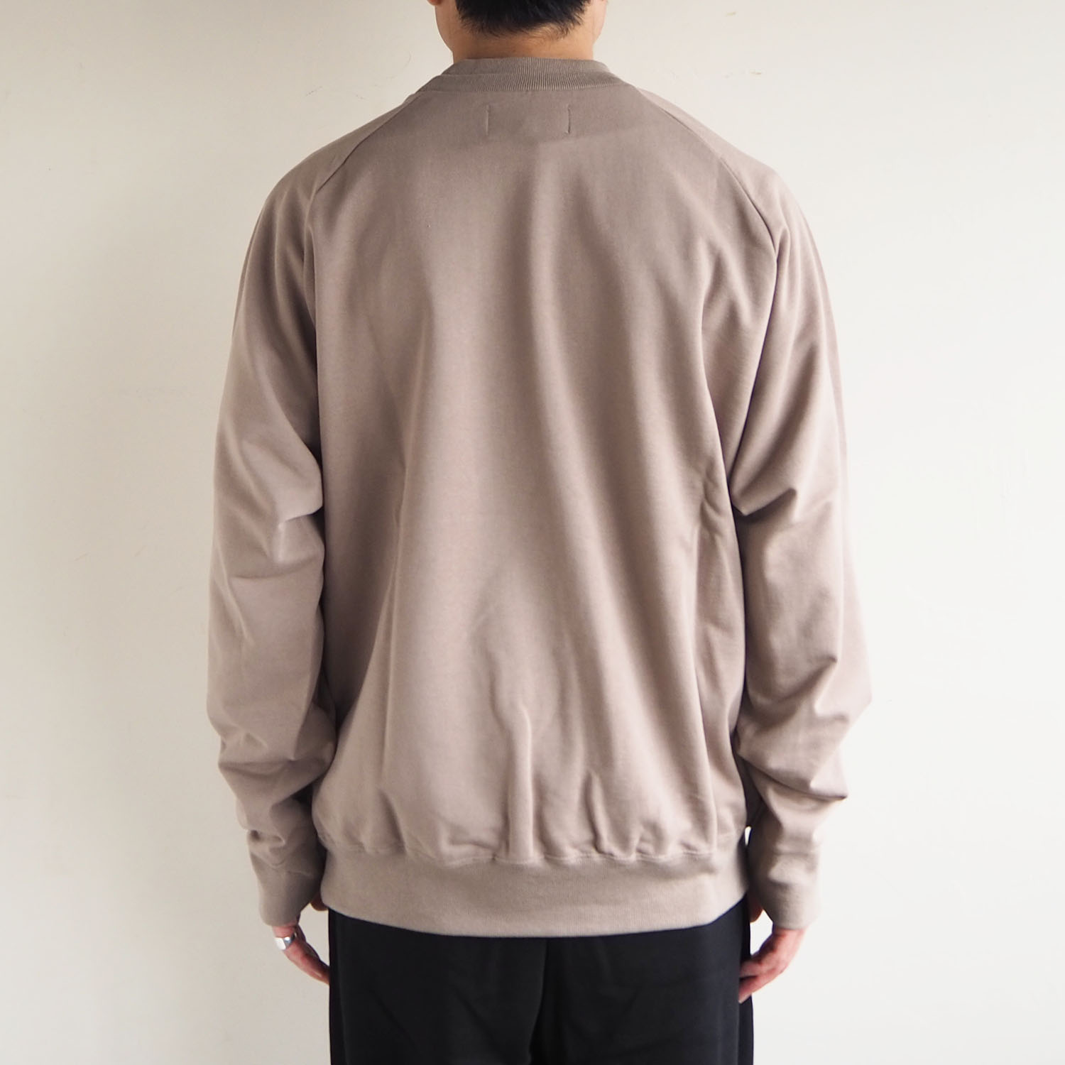 no. ナンバー DOUBLE CREW NECK SWEAT ダブルクルーネックスウェット ベージュ
