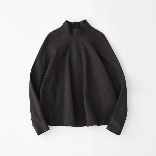 STUDIO NICHOLSON スタジオニコルソン WOMENS ウィメンズ TOMKIN WOOL VISCOSE MODAL RAGLAN SLEEVE VOLUME TOP ラグランスリーブトップブラウス BLACK ブラック