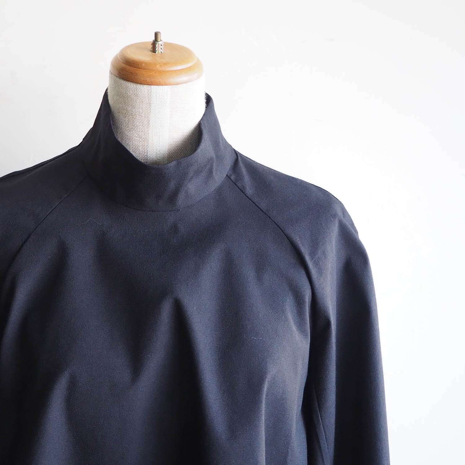 STUDIO NICHOLSON スタジオニコルソン WOMENS ウィメンズ TOMKIN WOOL VISCOSE MODAL RAGLAN SLEEVE VOLUME TOP ラグランスリーブトップブラウス BLACK ブラック