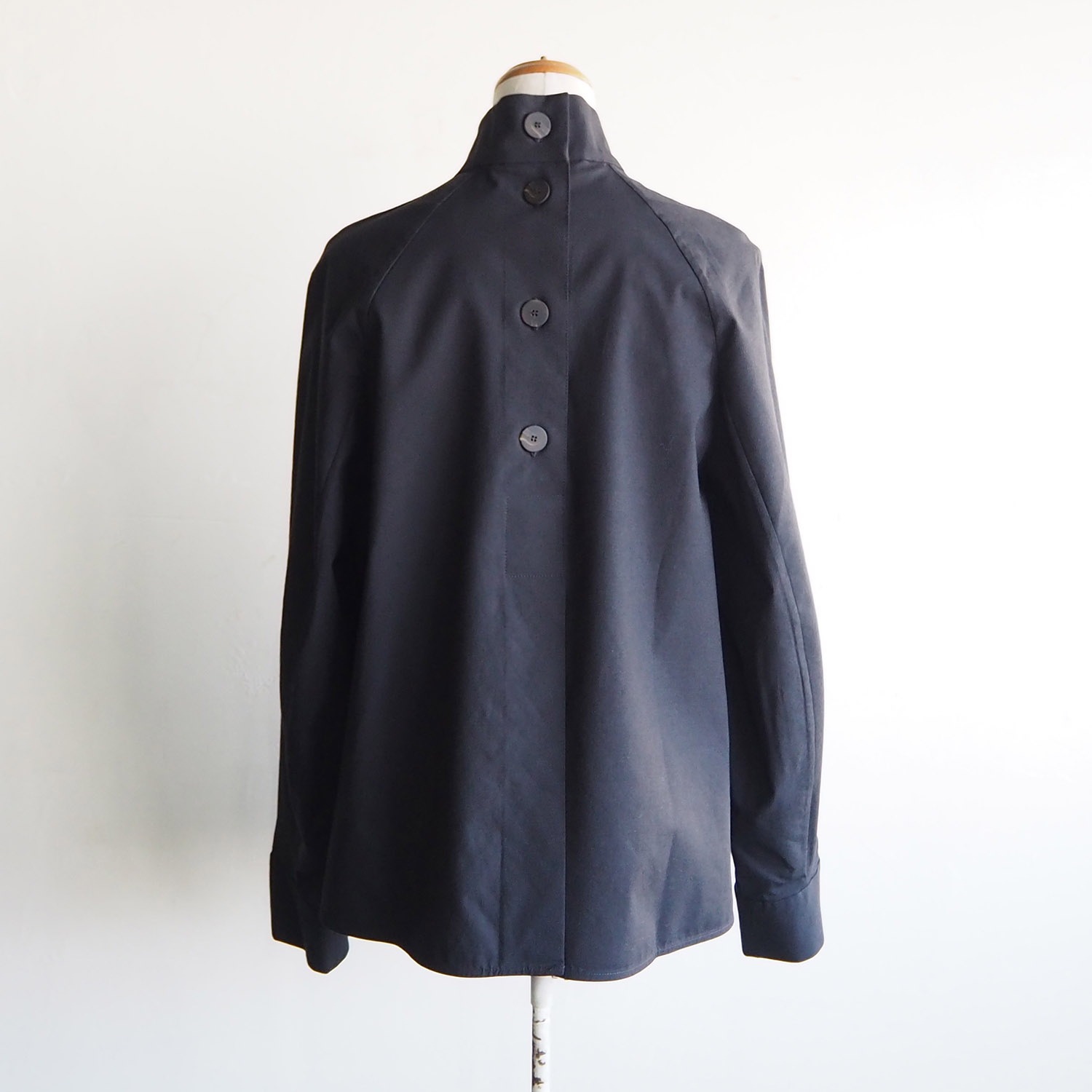 STUDIO NICHOLSON スタジオニコルソン WOMENS ウィメンズ TOMKIN WOOL VISCOSE MODAL RAGLAN SLEEVE VOLUME TOP ラグランスリーブトップブラウス BLACK ブラック