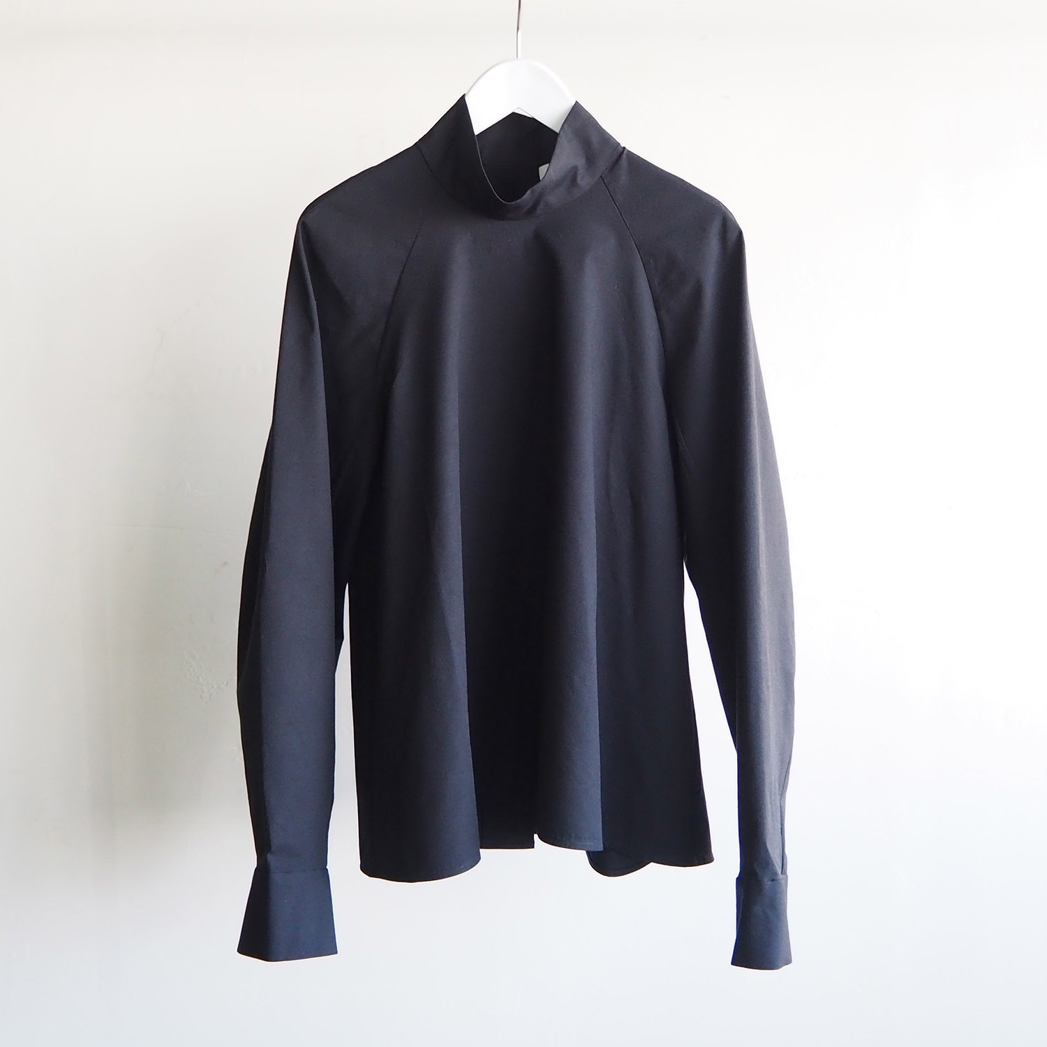 STUDIO NICHOLSON スタジオニコルソン WOMENS ウィメンズ TOMKIN WOOL VISCOSE MODAL RAGLAN SLEEVE VOLUME TOP ラグランスリーブトップブラウス BLACK ブラック
