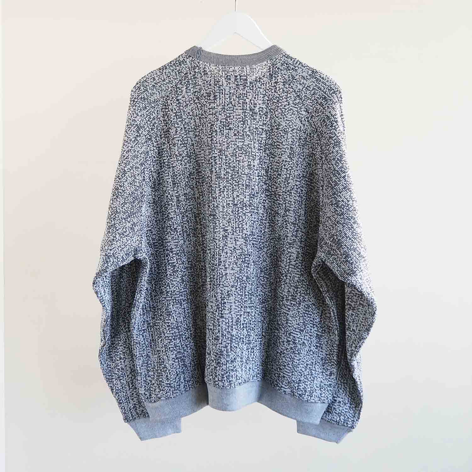 KIIT キート RUSSEL MESH WIDE SLEEVE SWEAT SHIRT ラッセルメッシュワイドスリーブスウェットシャツ ホワイト×ブラック