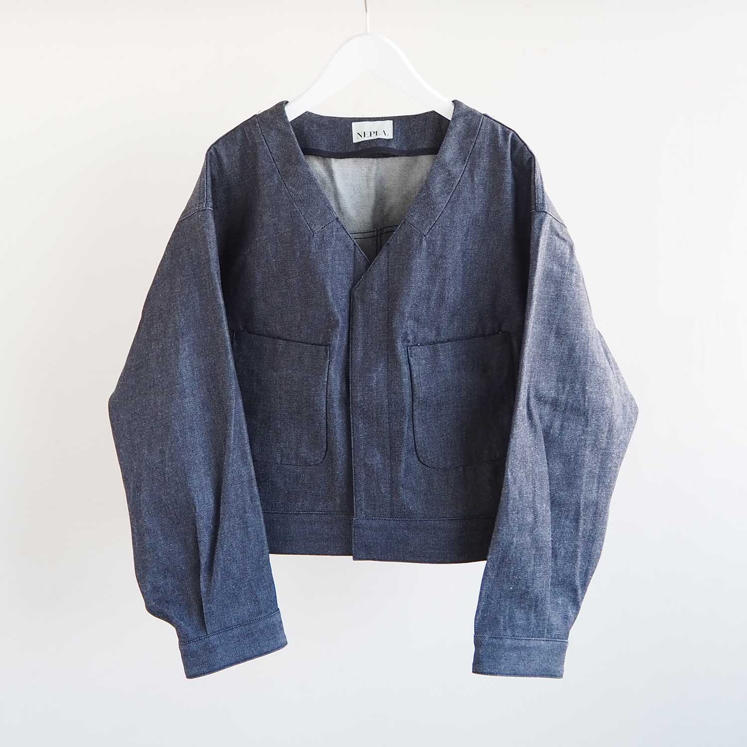 NEPLA. WOMENS ネプラ ウィメンズ INSIDE COLLAR BLOUSON インサイドカラーブルゾン インディゴ