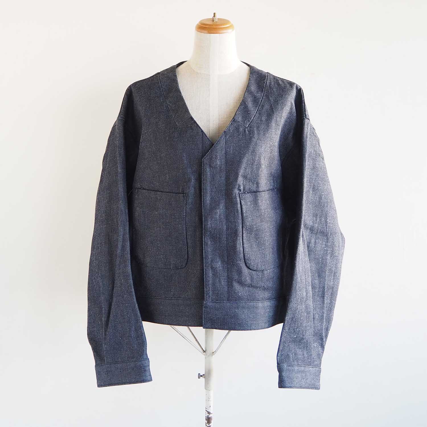 NEPLA. WOMENS ネプラ ウィメンズ INSIDE COLLAR BLOUSON インサイドカラーブルゾン インディゴ