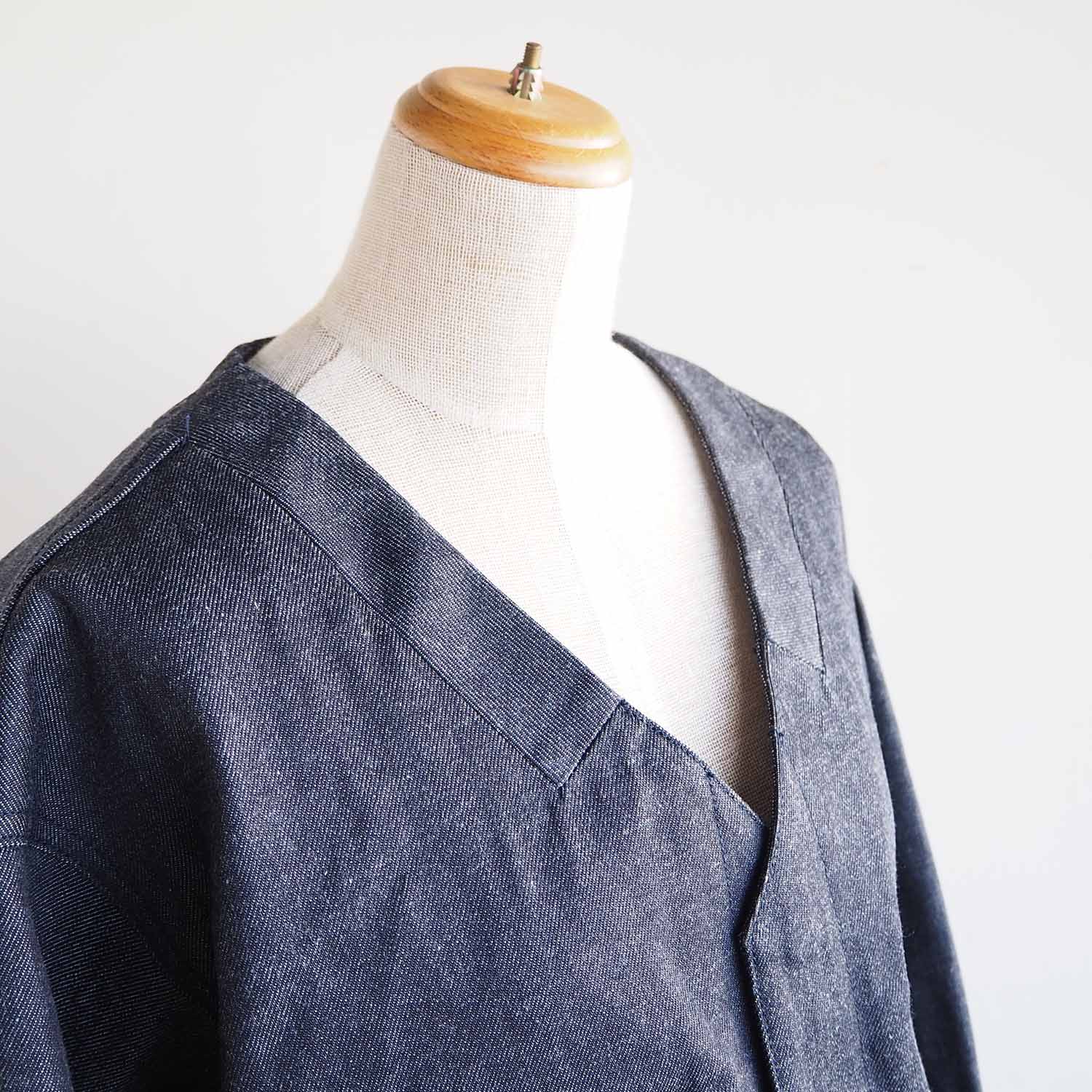 NEPLA. WOMENS ネプラ ウィメンズ INSIDE COLLAR BLOUSON インサイドカラーブルゾン インディゴ