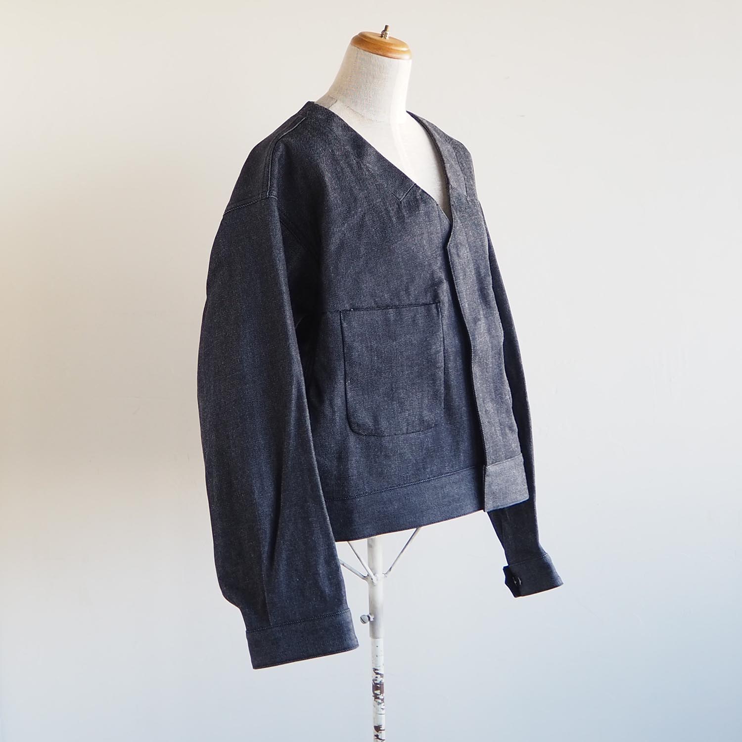 NEPLA. WOMENS ネプラ ウィメンズ INSIDE COLLAR BLOUSON インサイドカラーブルゾン インディゴ