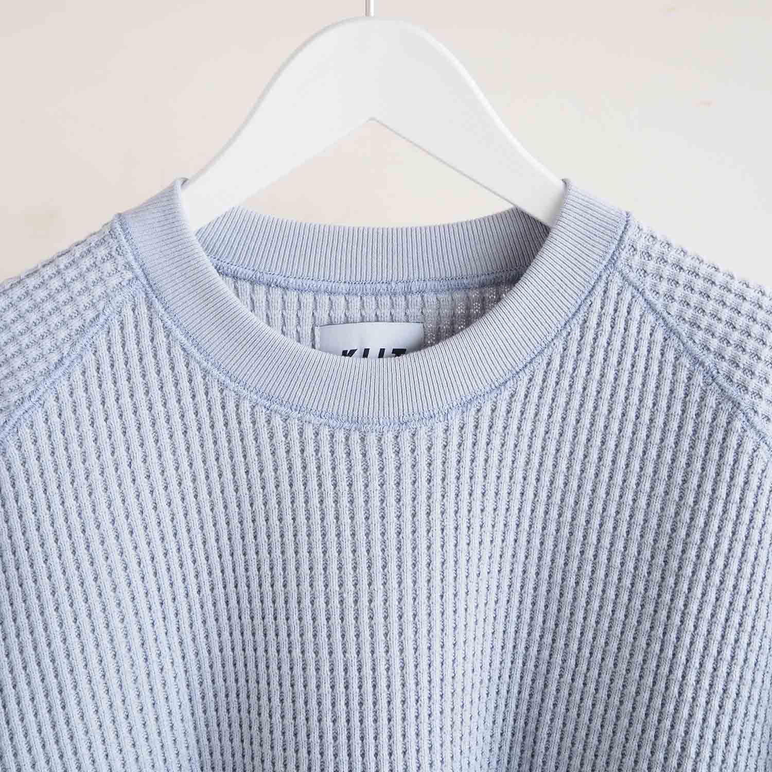 KIIT キート BIG WAFFLE CREW NECK ビッグワッフルカットソー グレー