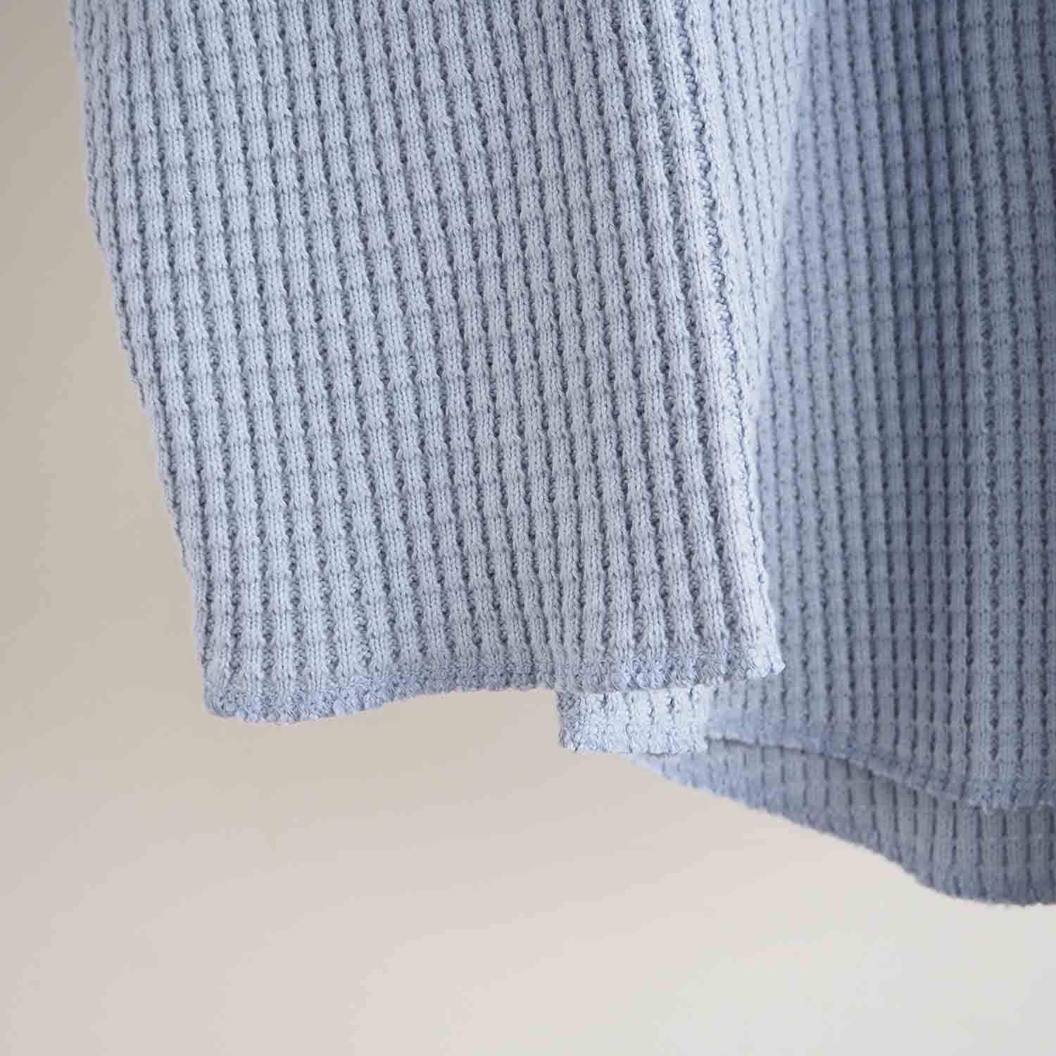 KIIT キート BIG WAFFLE CREW NECK ビッグワッフルカットソー グレー