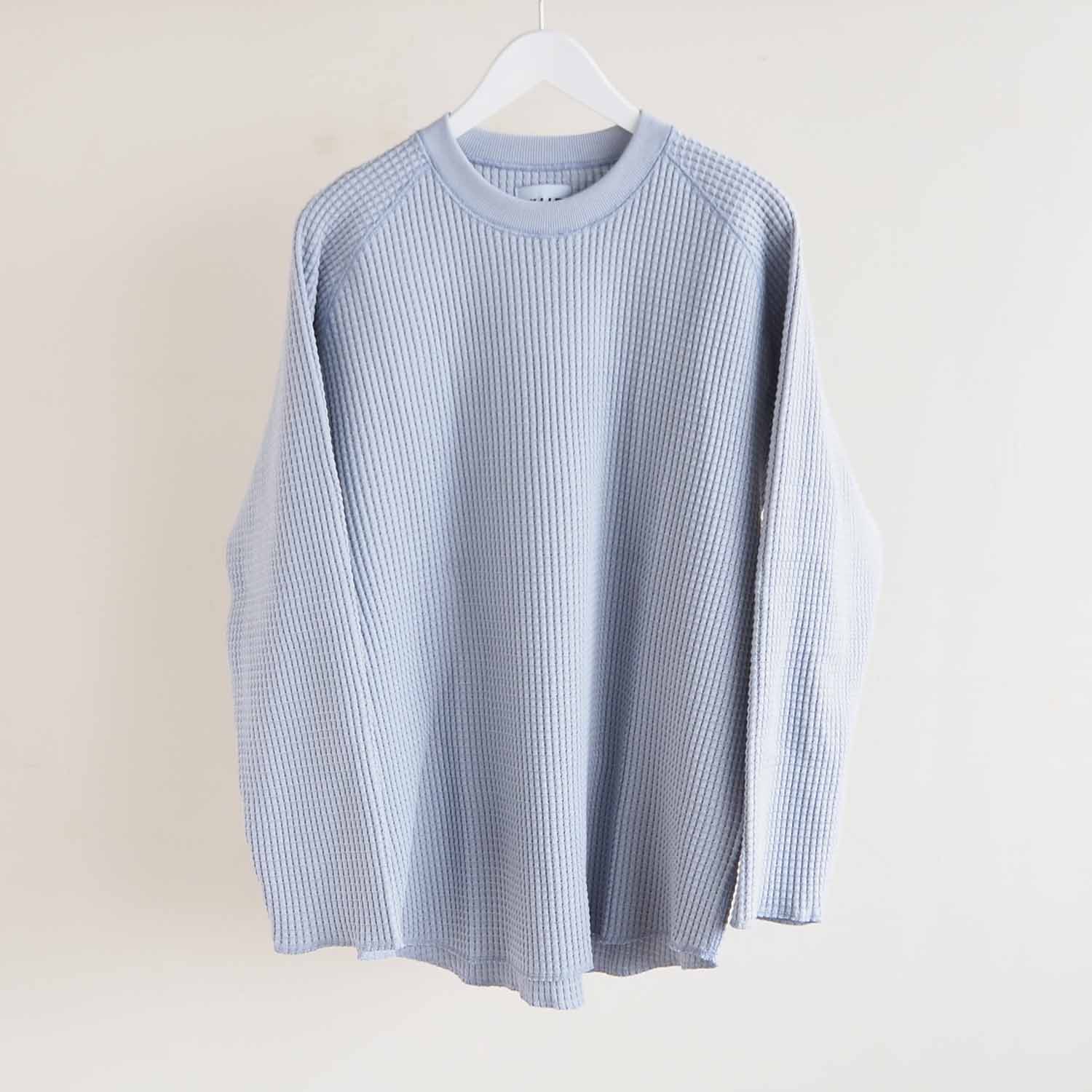 KIIT キート BIG WAFFLE CREW NECK ビッグワッフルカットソー グレー