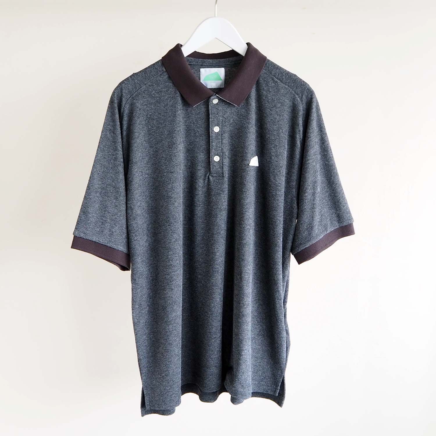 SALVAGE PUBLIC Kolepa  サルベージパブリック コレパ Pile Polo Short sleeve パイル素材ポロシャツ Charcoal チャコール