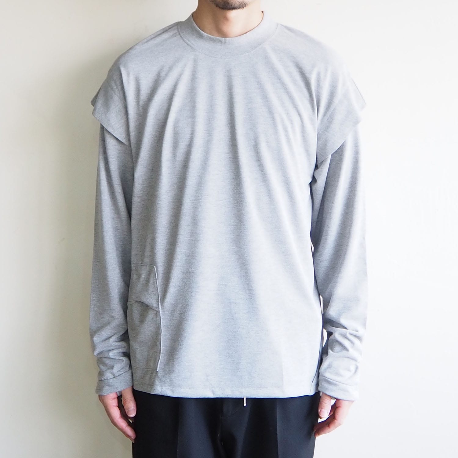 BUDO ブドー BBS PULL OVER ランニングロングスリーブシャツ Top Gray トップグレー