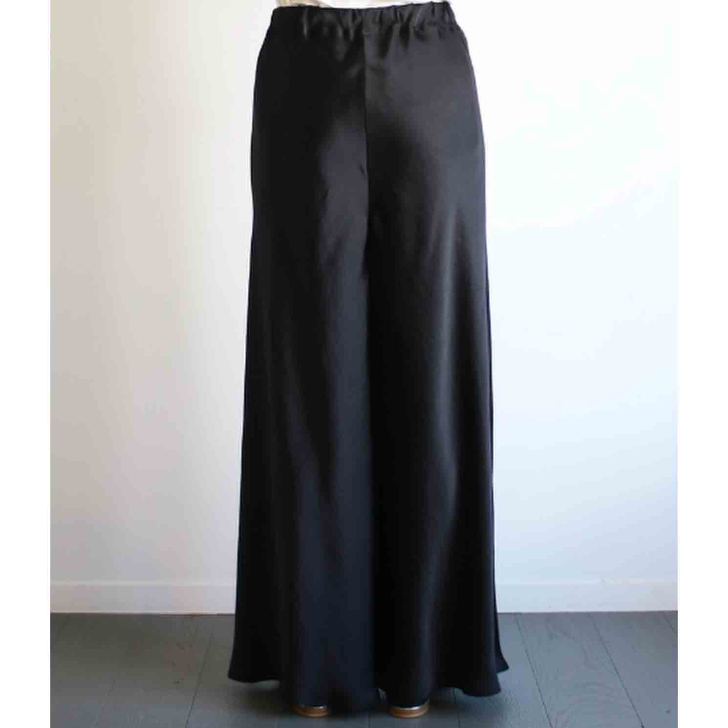 FANTASTICDAYS WOMENS ファンタスティックデイズ ウィメンズ BOWEASY バイアスサテンパンツ ブラック