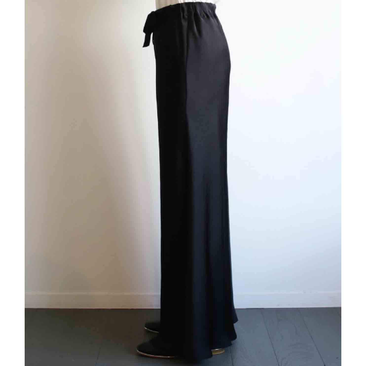 FANTASTICDAYS WOMENS ファンタスティックデイズ ウィメンズ BOWEASY バイアスサテンパンツ ブラック