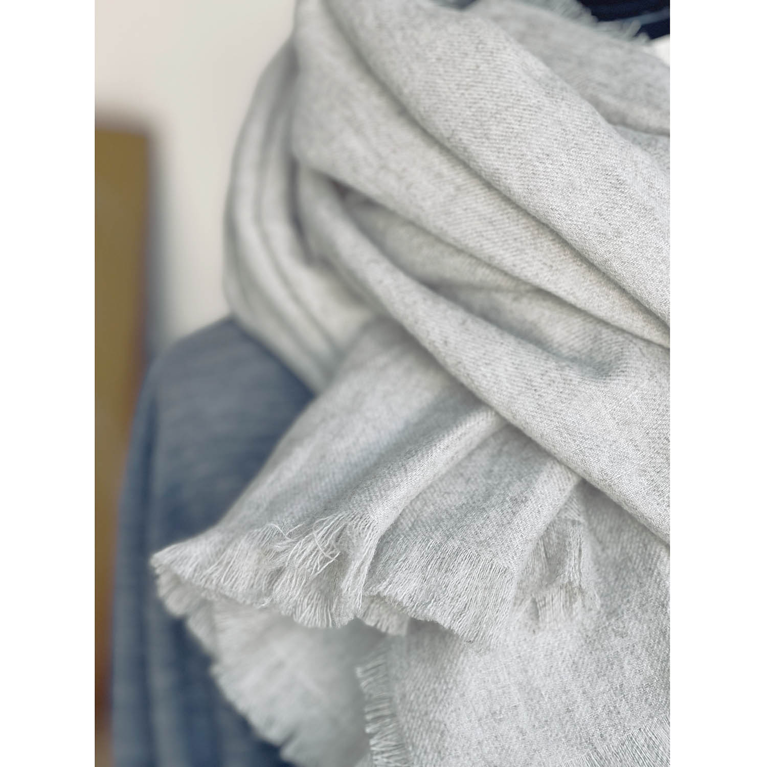 THROW スロー ストール・マフラー HANNAH カシミヤリネン ナチュラル