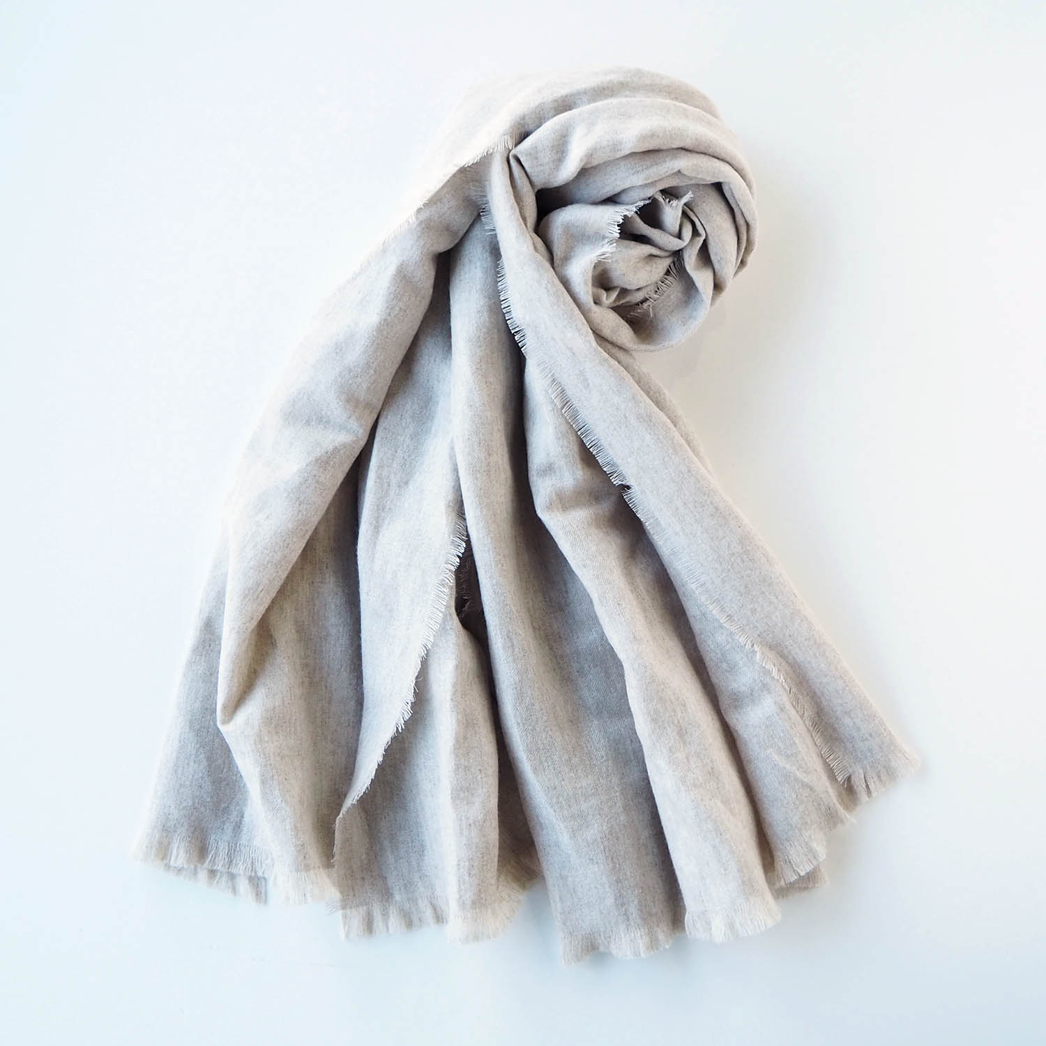 THROW スロー ストール・マフラー HANNAH カシミヤリネン ナチュラル