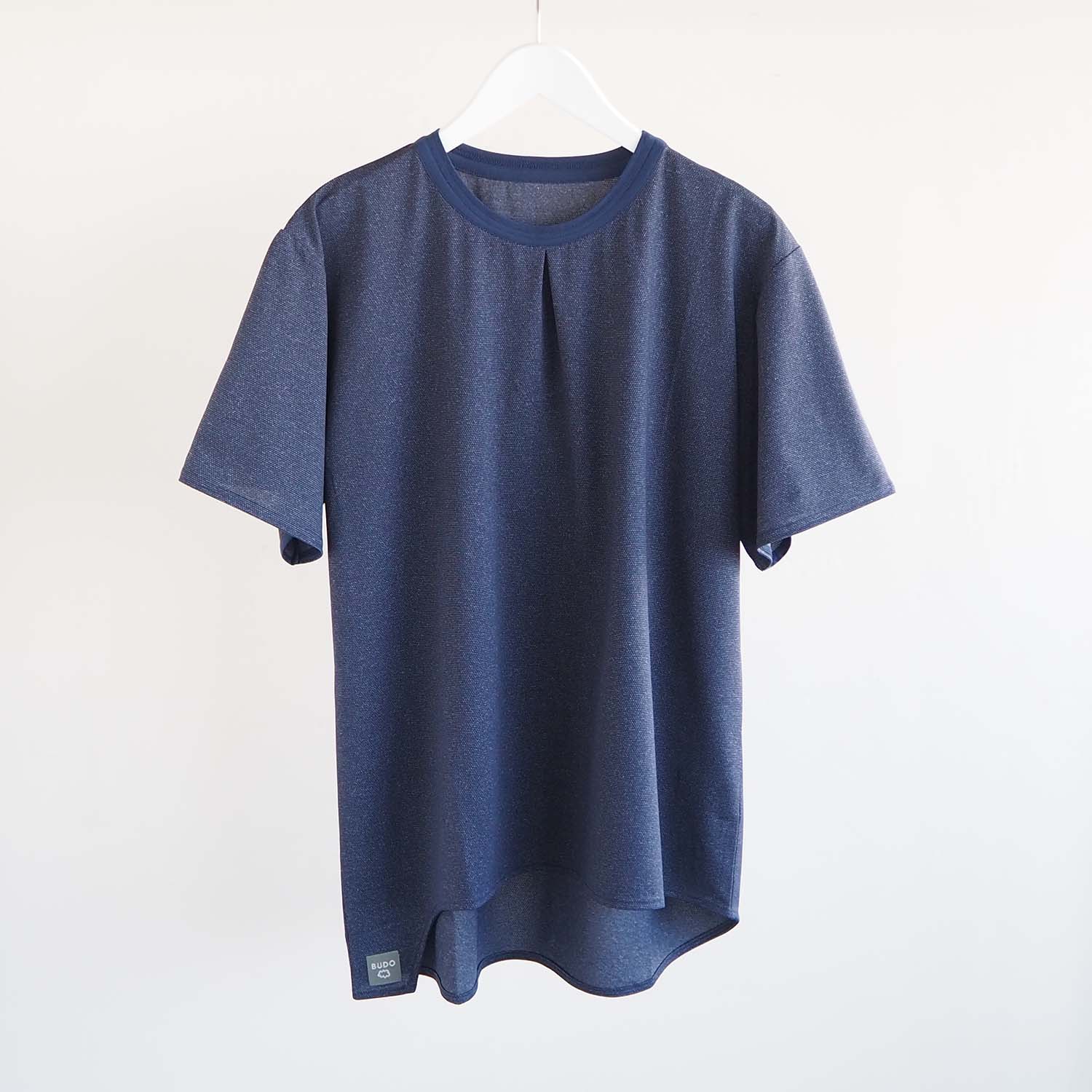 BUDO ブドー Mountain Pass top Short Sleeve マウンテンパストップ半袖カットソー melange navy メランジネイビー