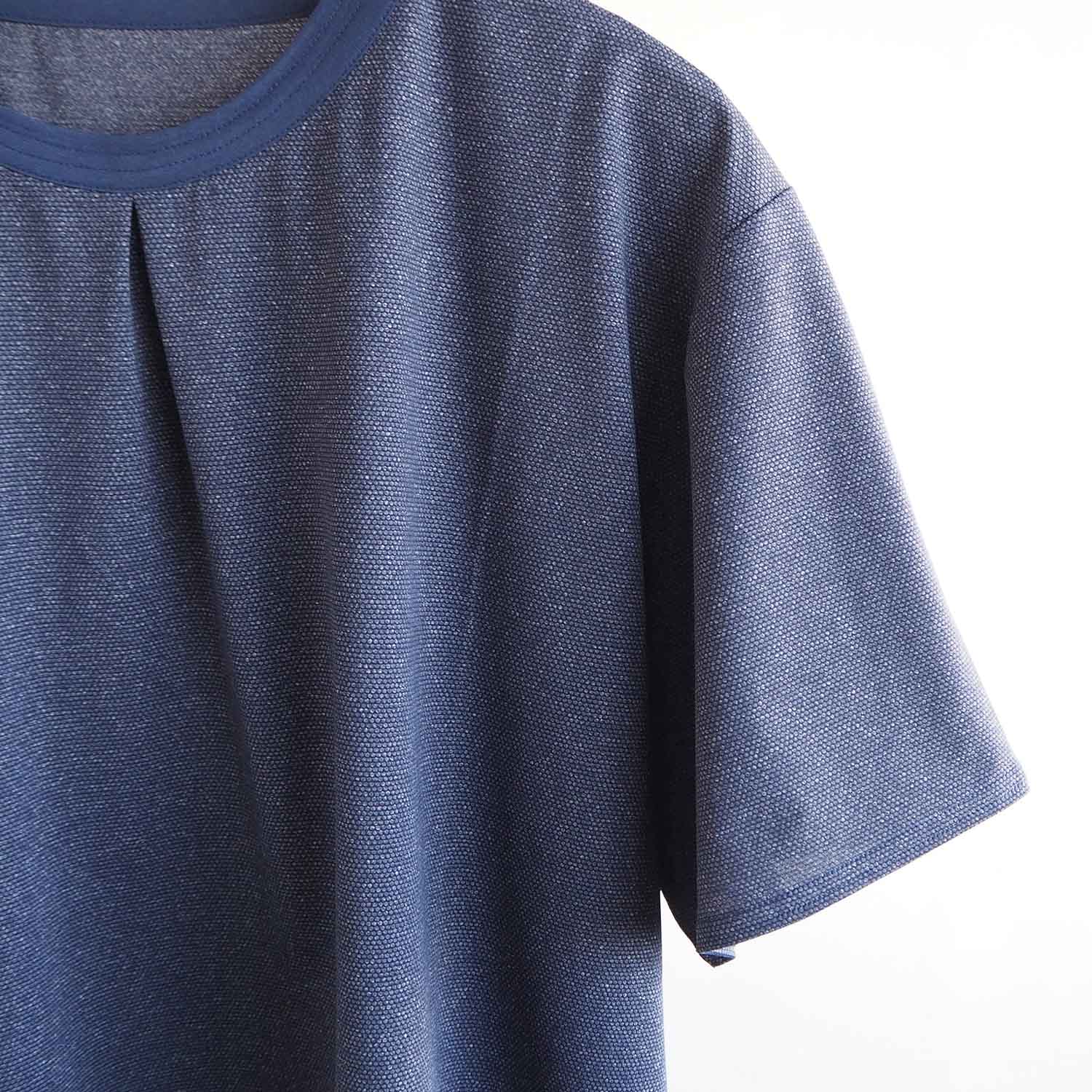 BUDO ブドー Mountain Pass top Short Sleeve マウンテンパストップ半袖カットソー melange navy メランジネイビー