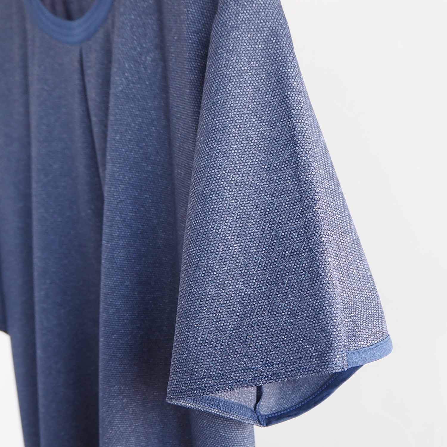 BUDO ブドー Mountain Pass top Short Sleeve マウンテンパストップ半袖カットソー melange navy メランジネイビー
