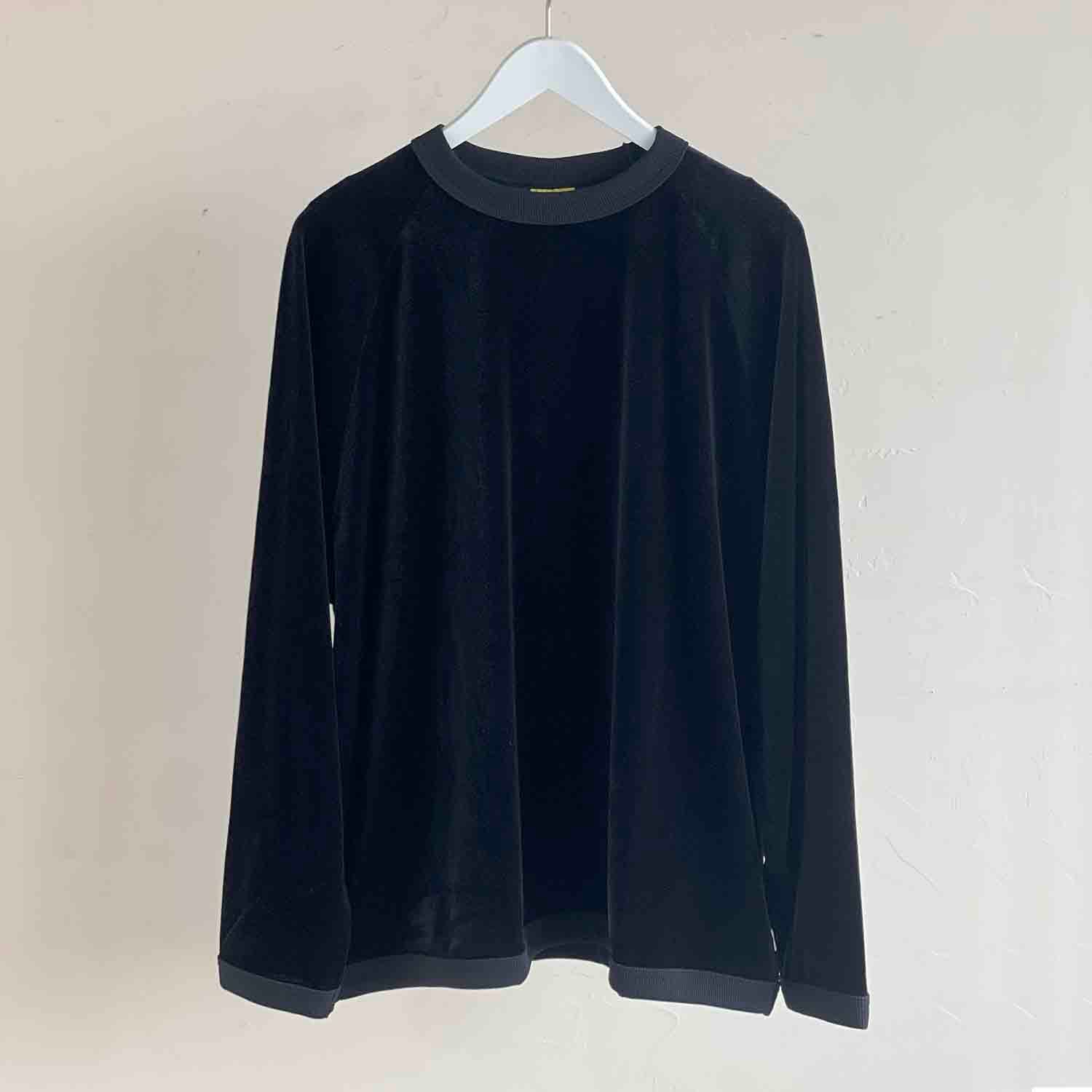 melple メイプル Westwood Crewneck ウエストウッドクルーネック ベロアカットソー ブラック