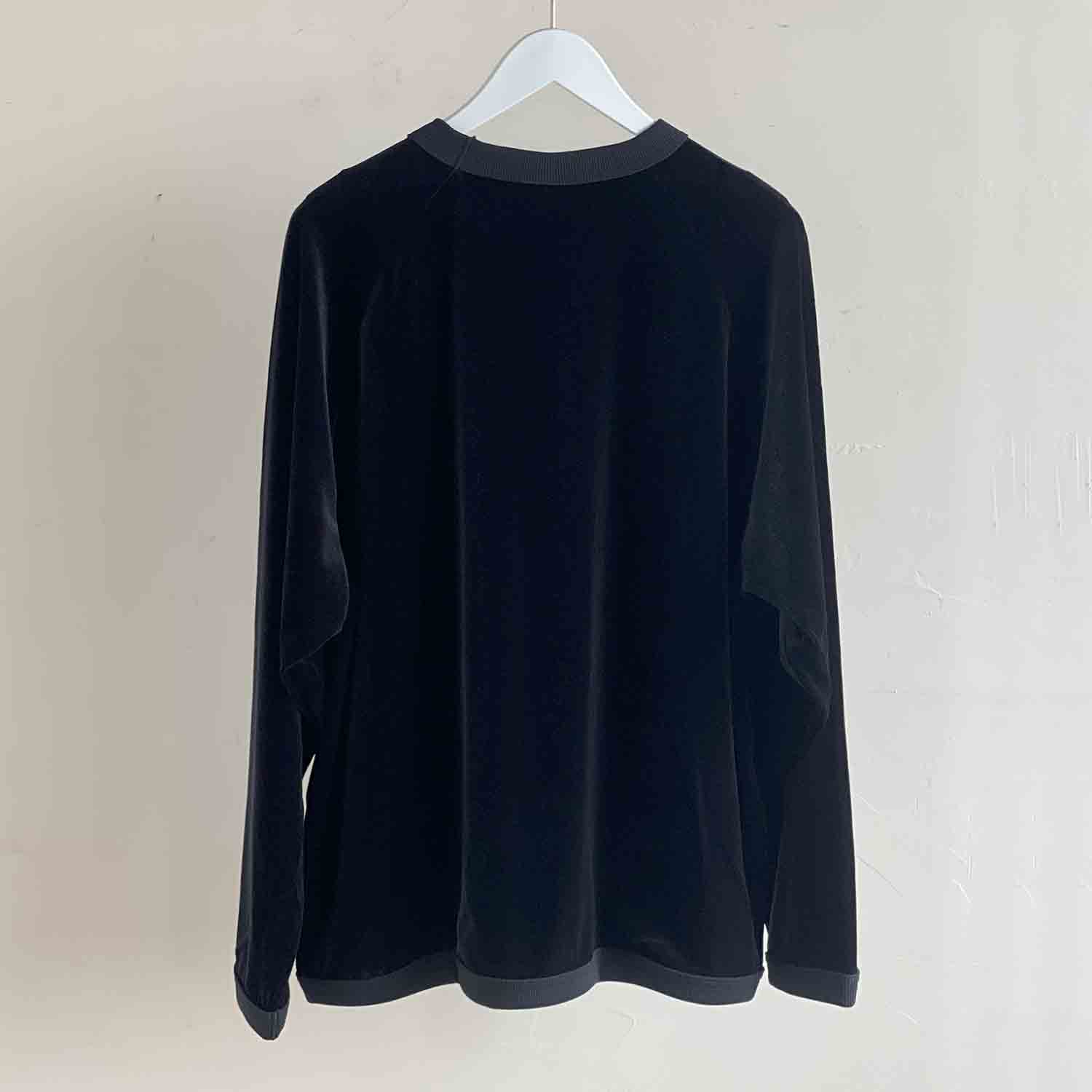 melple メイプル Westwood Crewneck ウエストウッドクルーネック ベロアカットソー ブラック