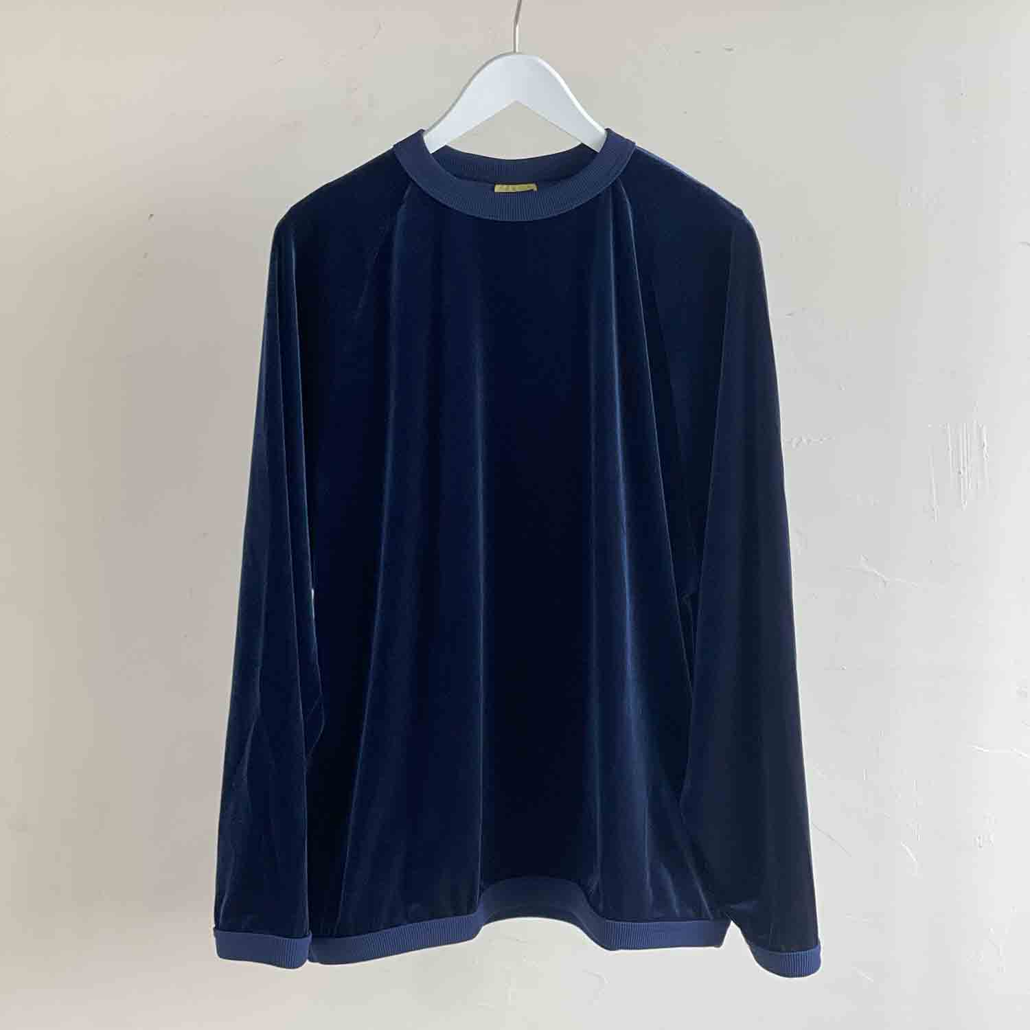 melple メイプル Westwood Crewneck ウエストウッドクルーネック ベロアカットソー ネイビー