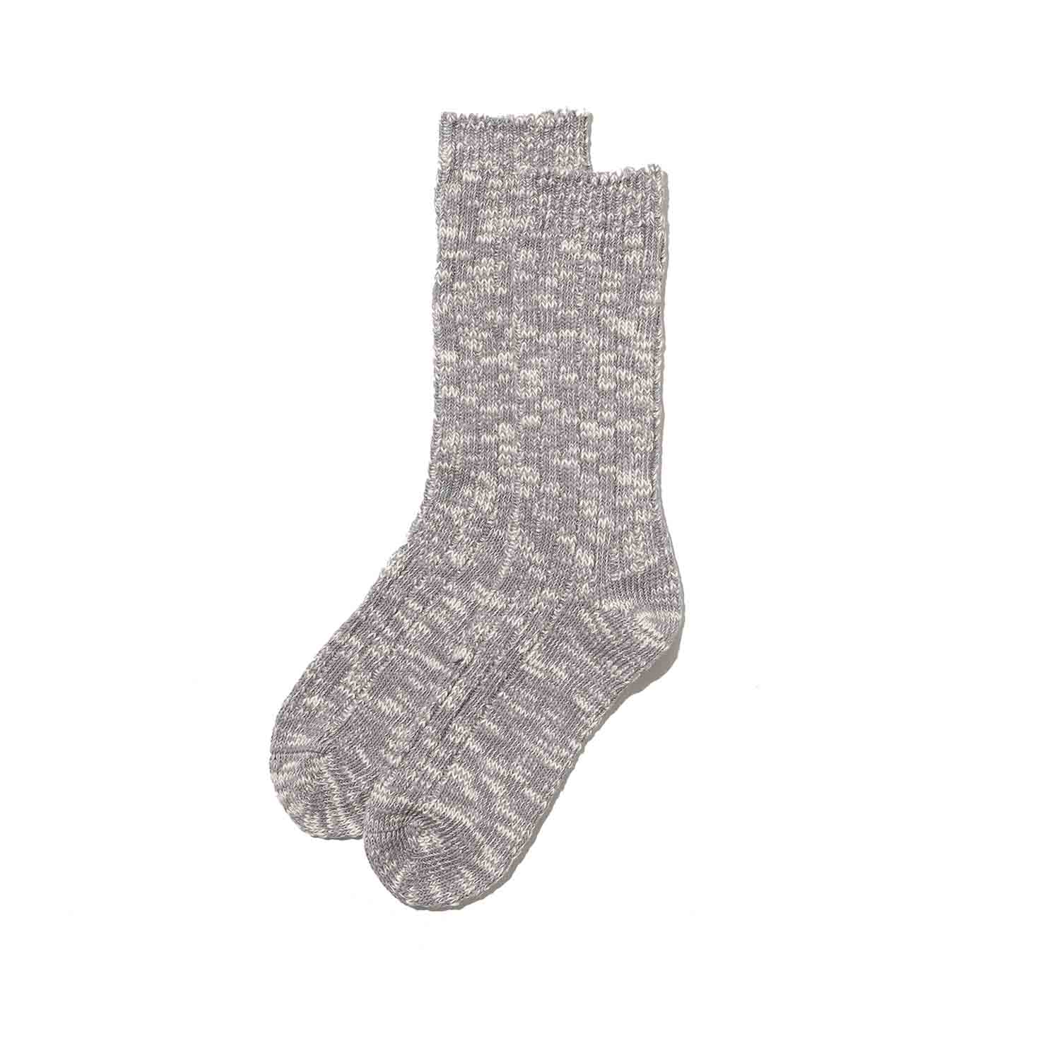 FreshService フレッシュサービス 2-PACK SLUB CREW SOCKS 2パックメランジソックス GRAY グレー