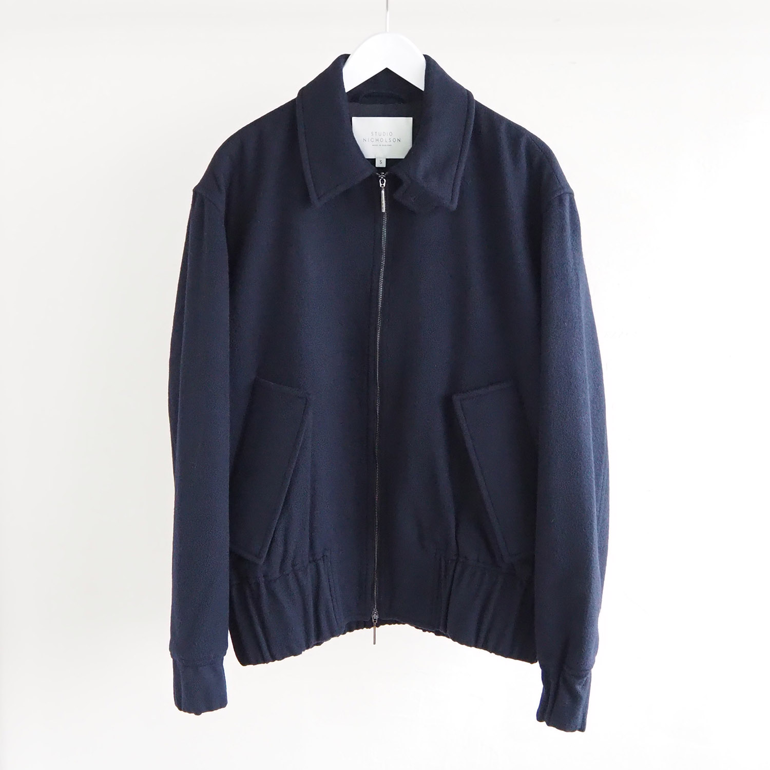 STUDIO NICHOLSON スタジオニコルソン MENS メンズ POWELL WOOL BOMBER JACKET ウールボンバージャケット NAVY ネイビー